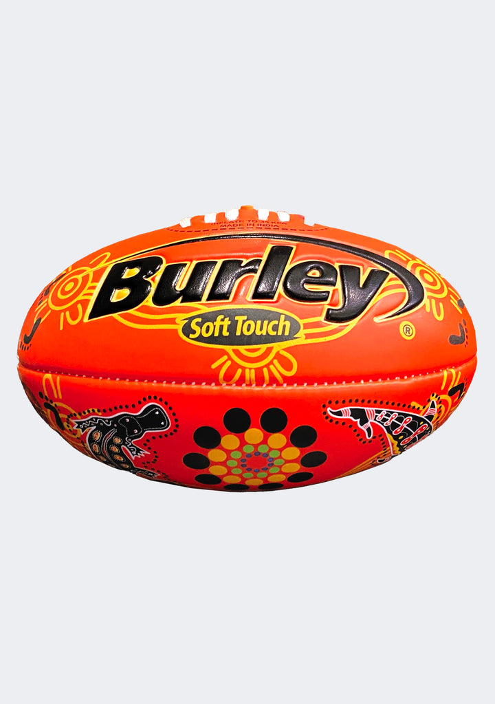 Burley Jim Kidd Sports Soft Touch Indigenous Football Red