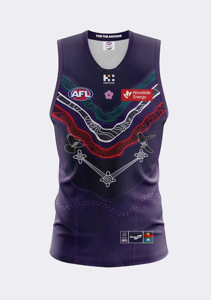 Burley Sekem Kids' Fremantle Dockers 2025 Indigenous Home Replica Jumper