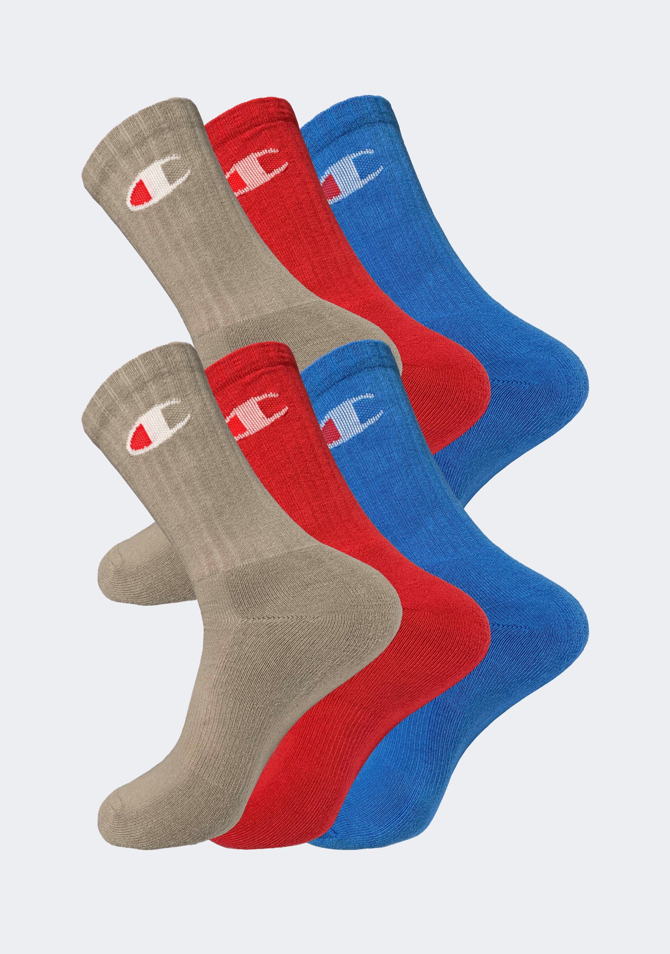 Champion Adults 3 Pack Sports Crew Socks