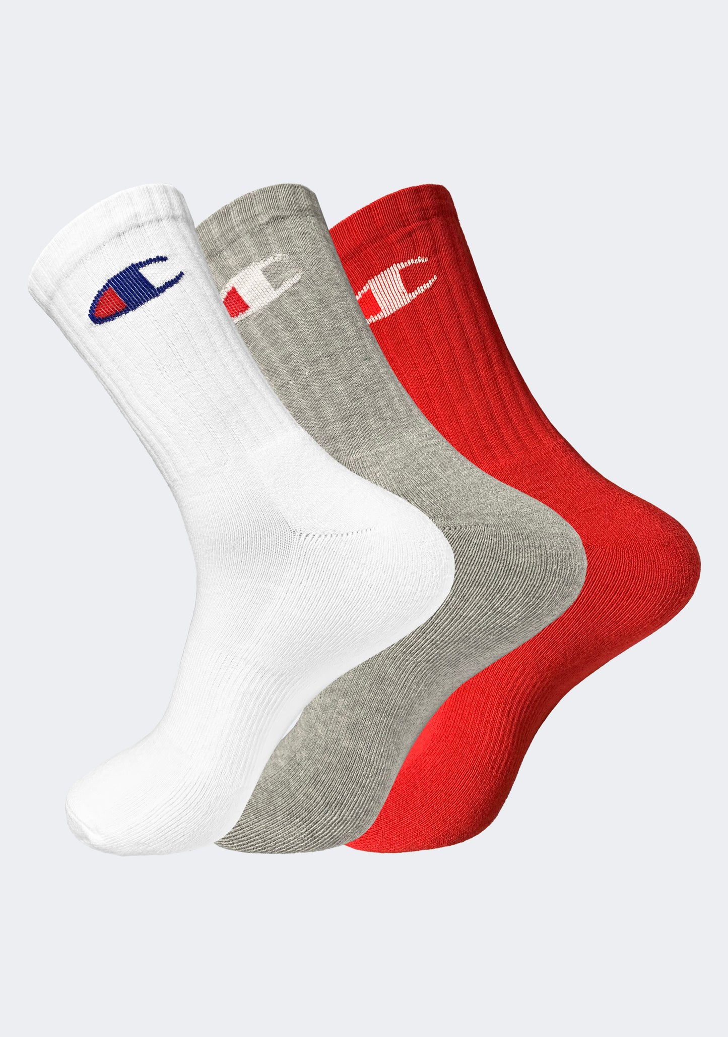 Champion Adults 3 Pack Sports Crew Socks