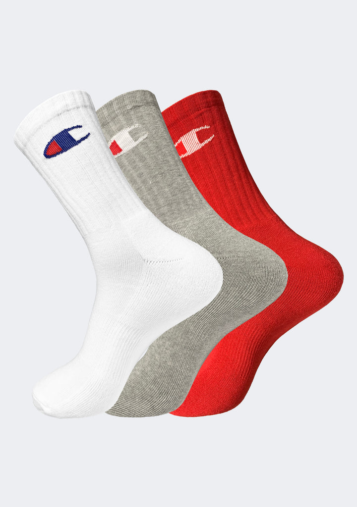 Champion Adults 3 Pack Sports Crew Socks