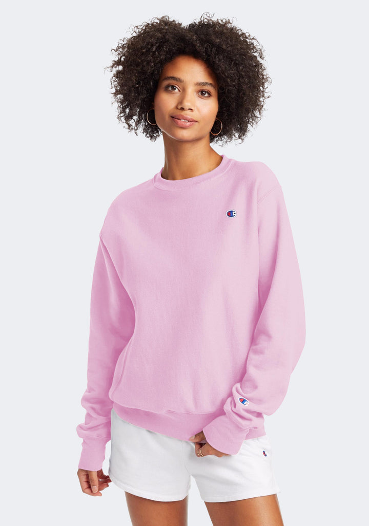Champion Women's French Terry Small C Logo Crew