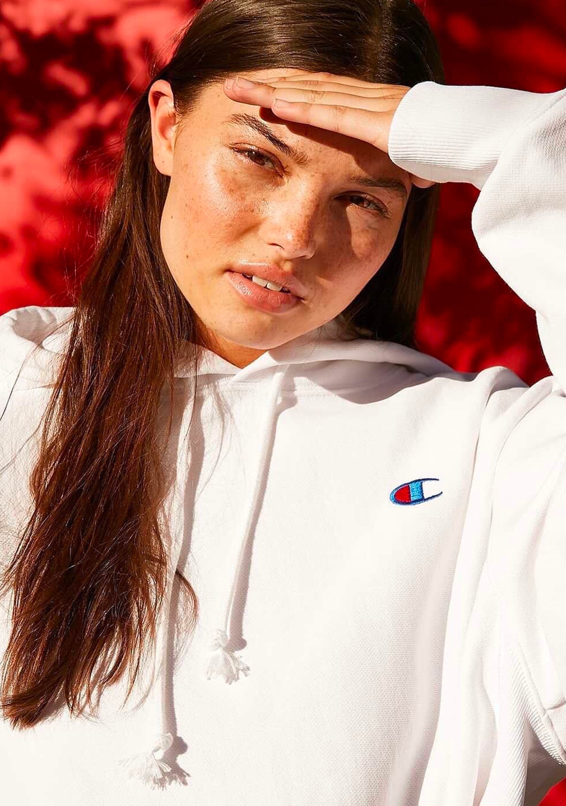 Champion Womens Small C Boyfriend Fit Logo Hoodie