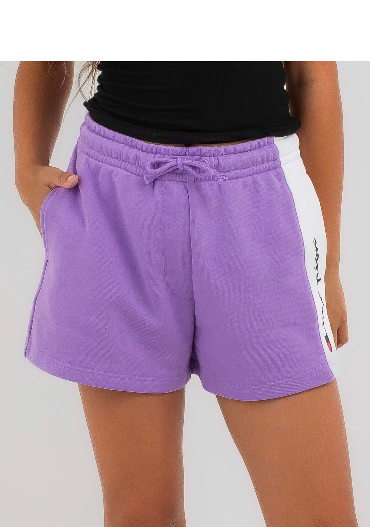 Champion Junior Girls' French Terry Panel Shorts