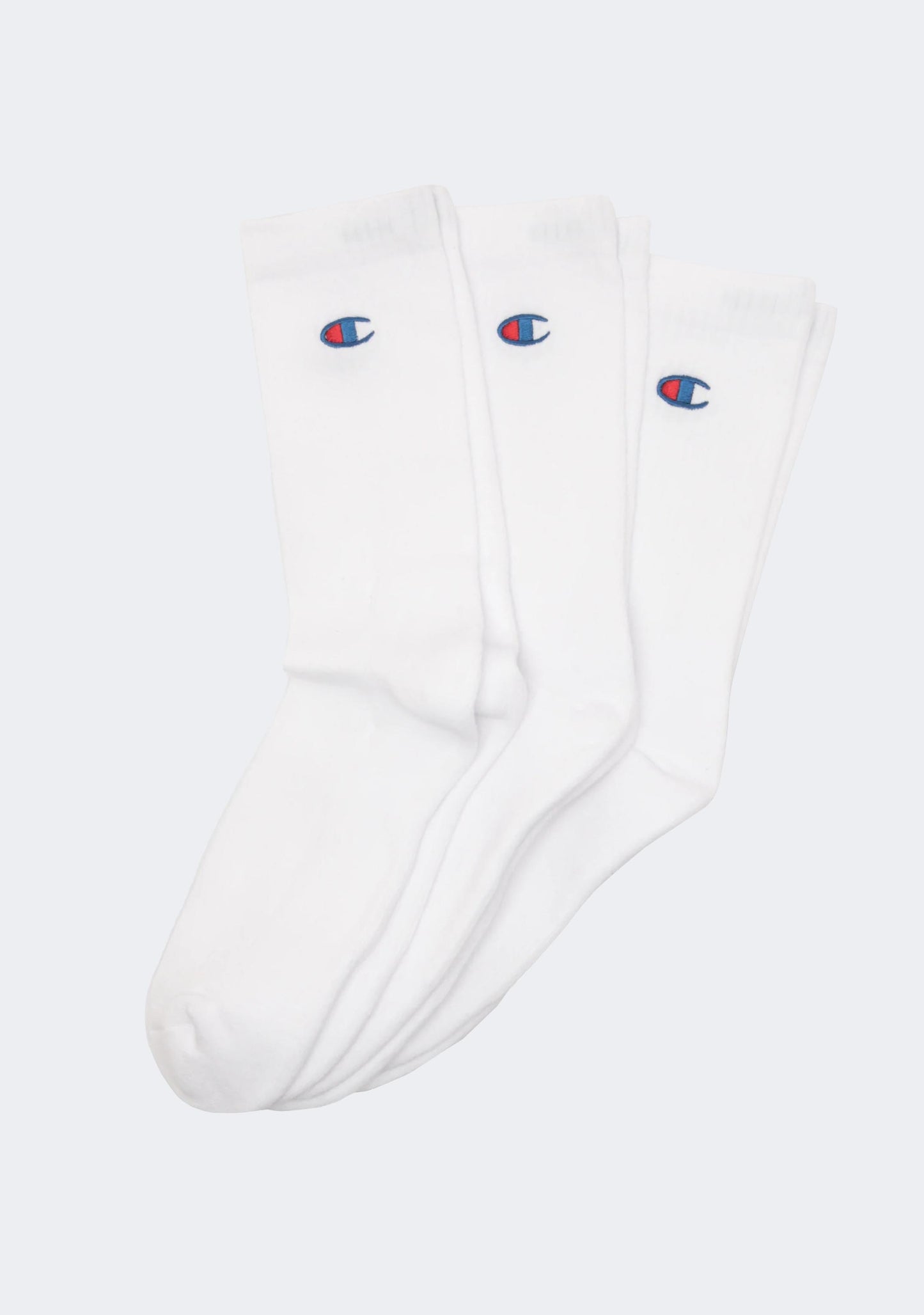 Champion Lifestyle C Logo Crew Socks White 3 Pack