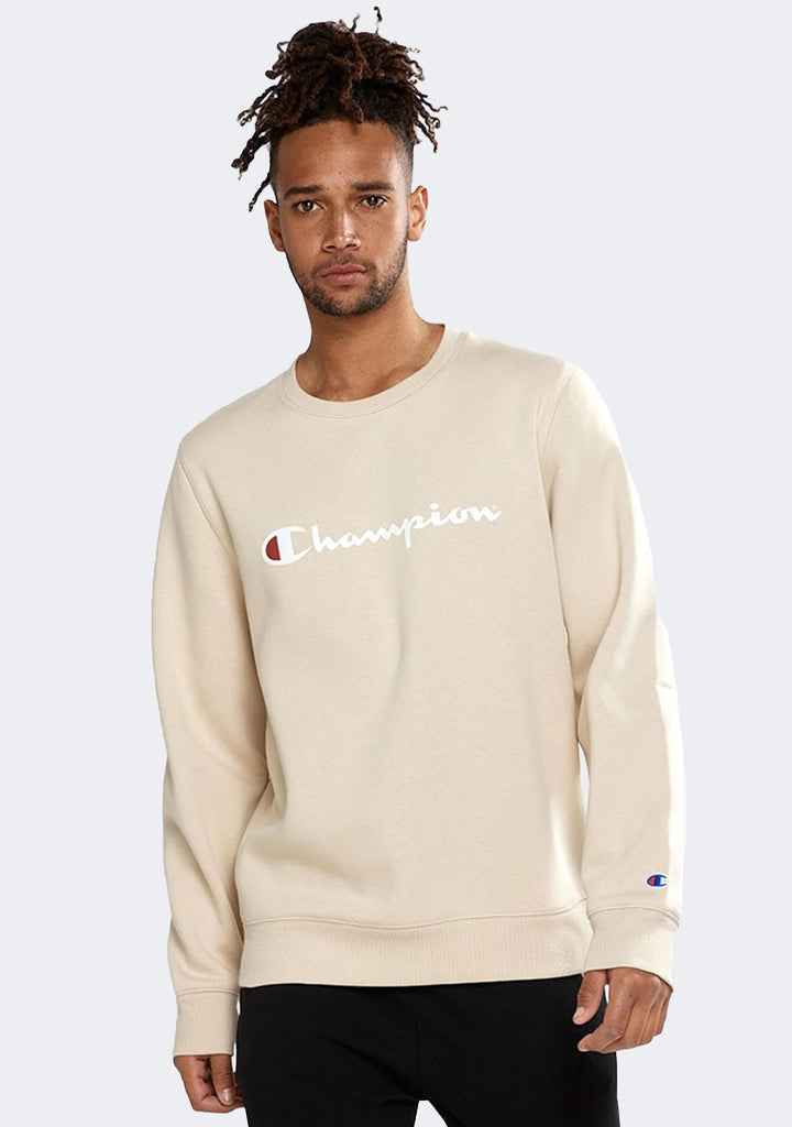 Champion Men’s Script Crew Cream