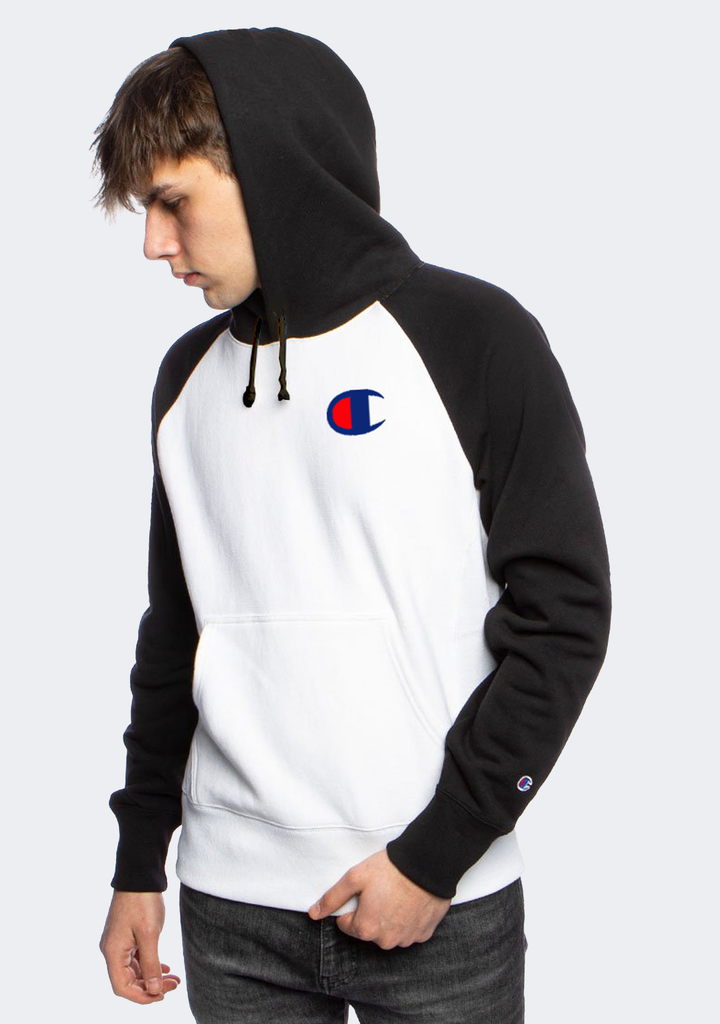 Champion Mens Lightweight Terry Colour Block Hoodie