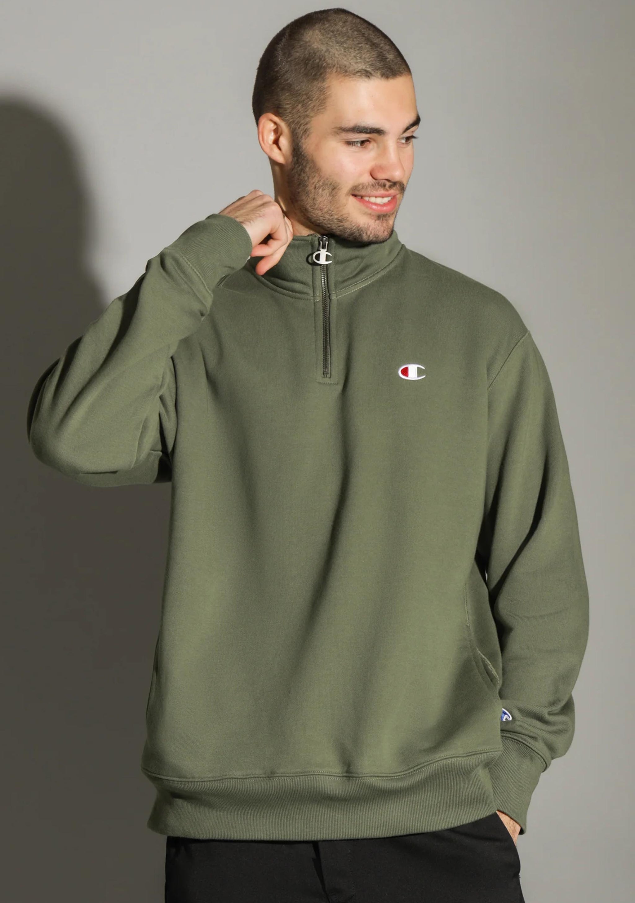 Champion Men's Reverse Weave Terry Quarter Zip
