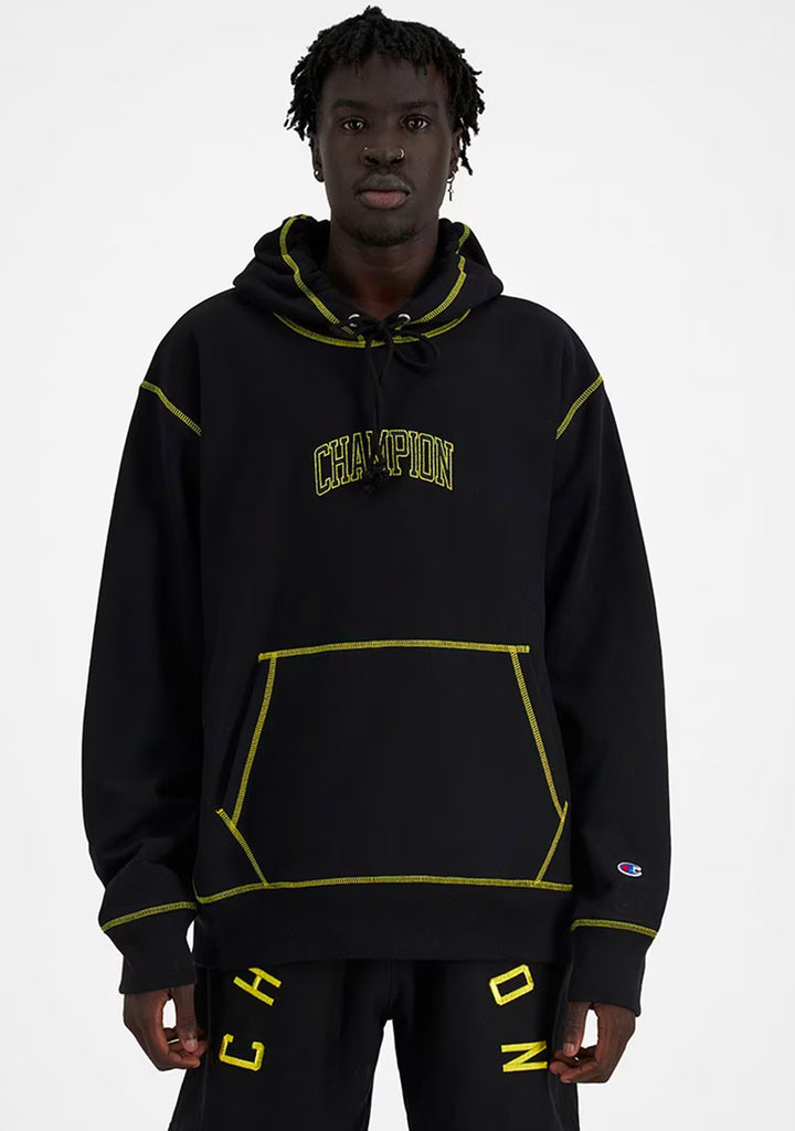 Champion Men's Reverse Weave Contrast Stitch Hoodie Black