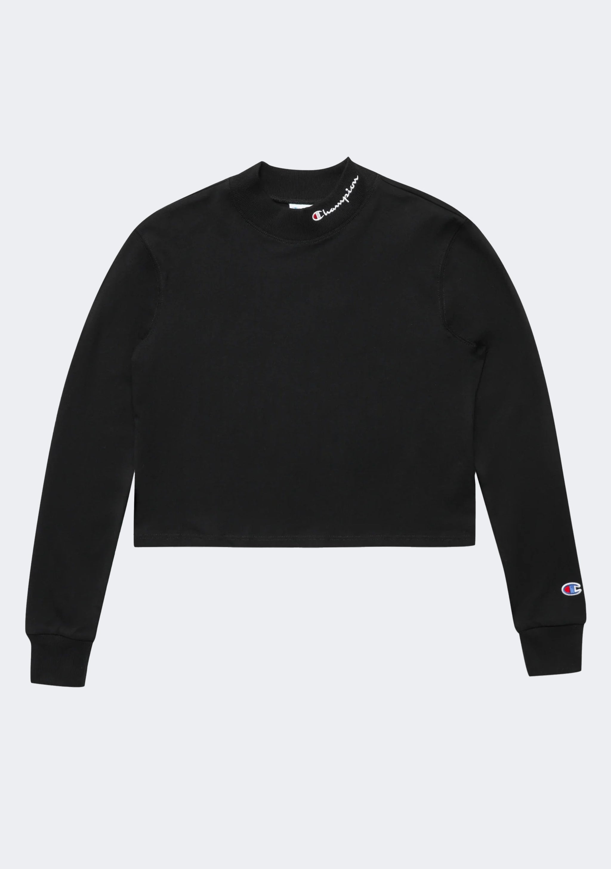 Champion Women's Heritage Mock Long Sleeve Cropped Tee