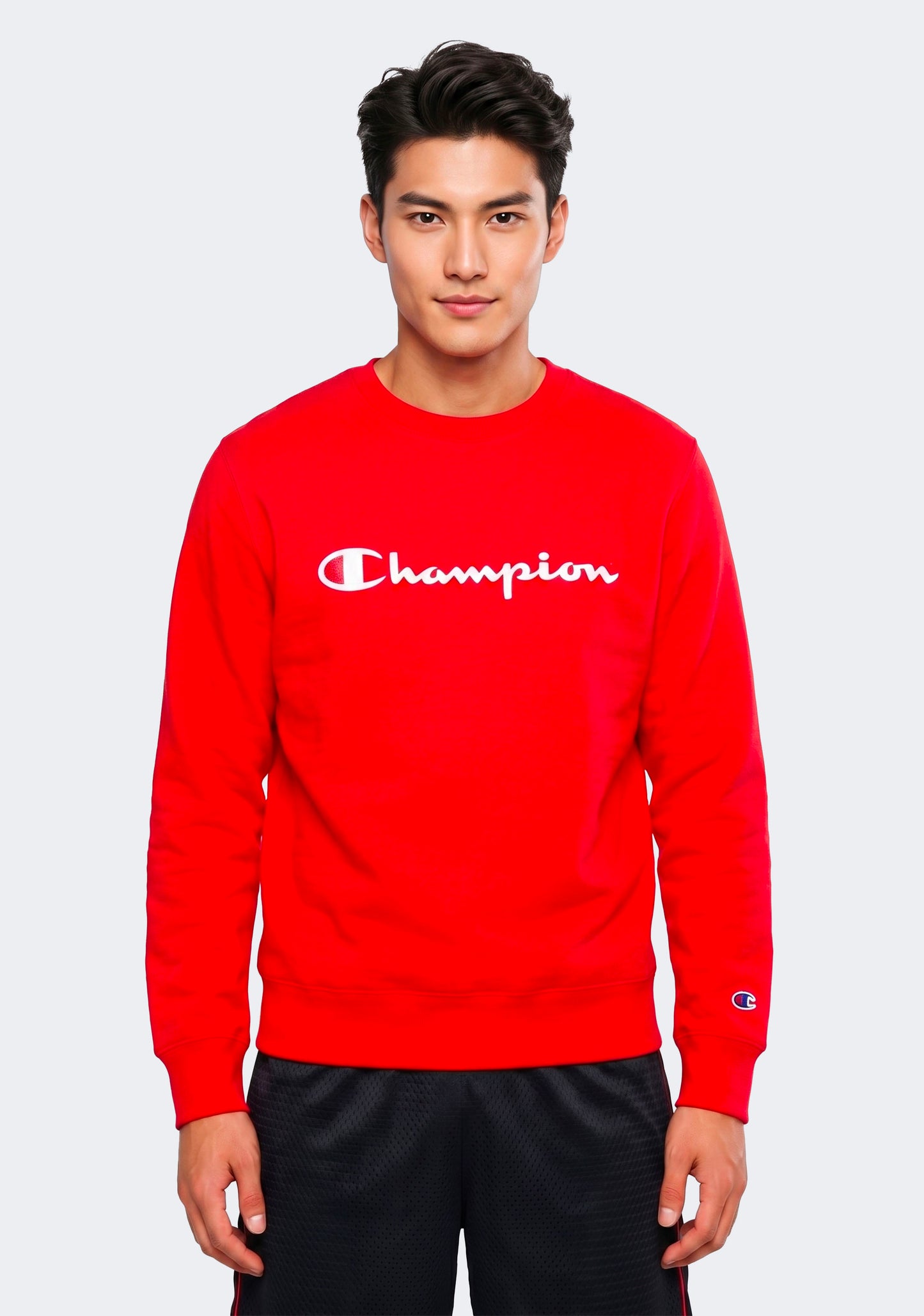 Champion Men’s Script Crew Cherry Red