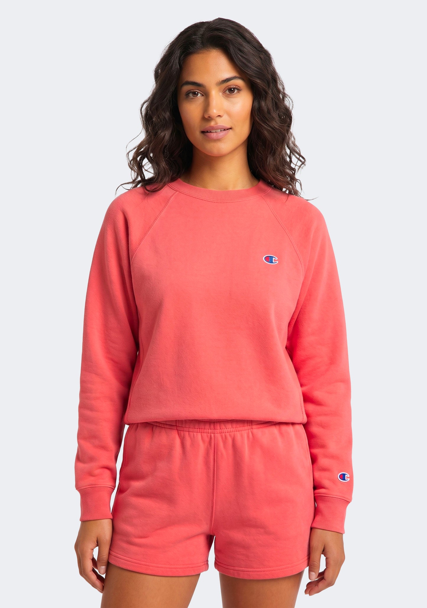 Champion Women's French Terry Script Crew