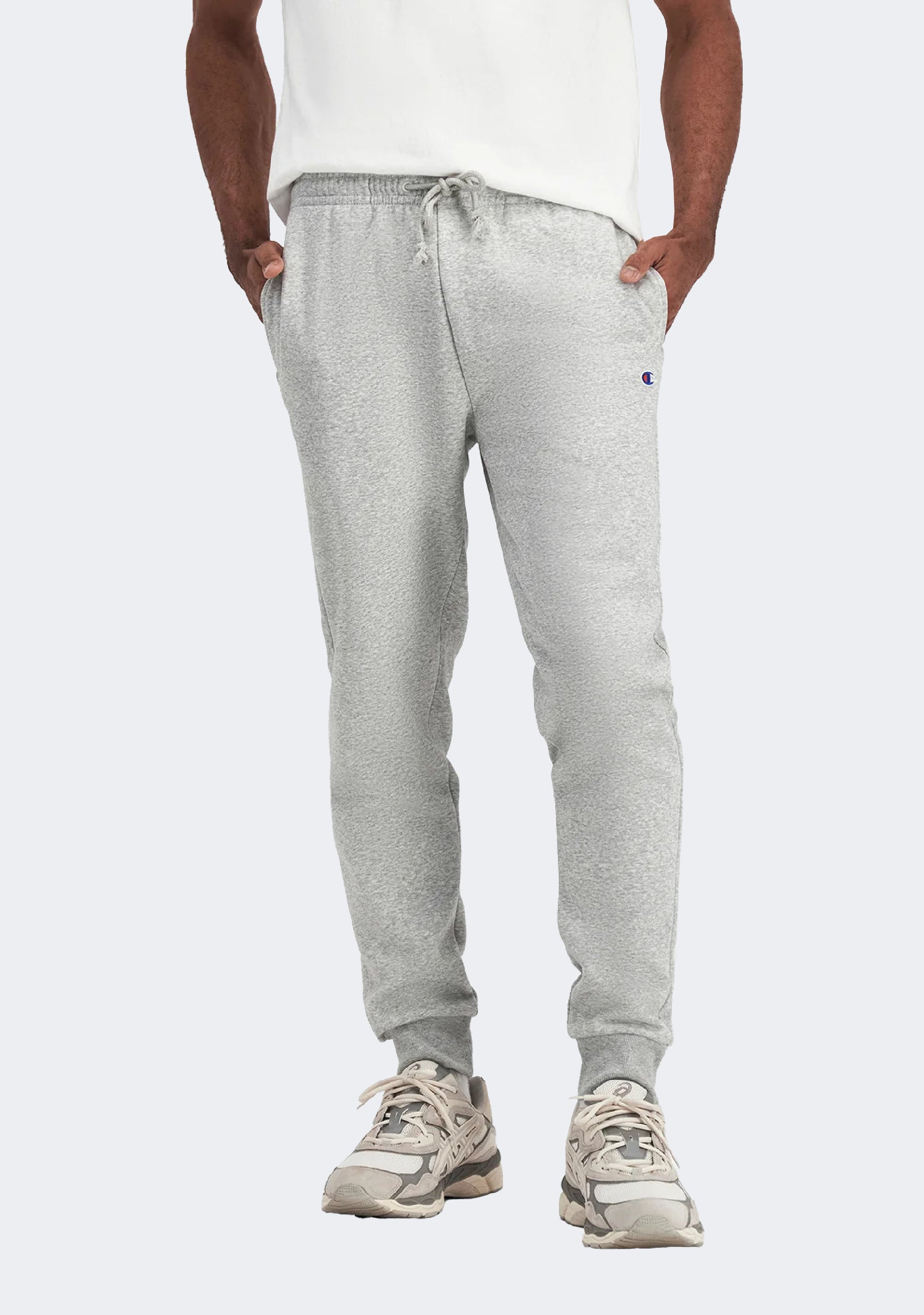 Champion Men's Skinny C Logo Fleece Trackpant