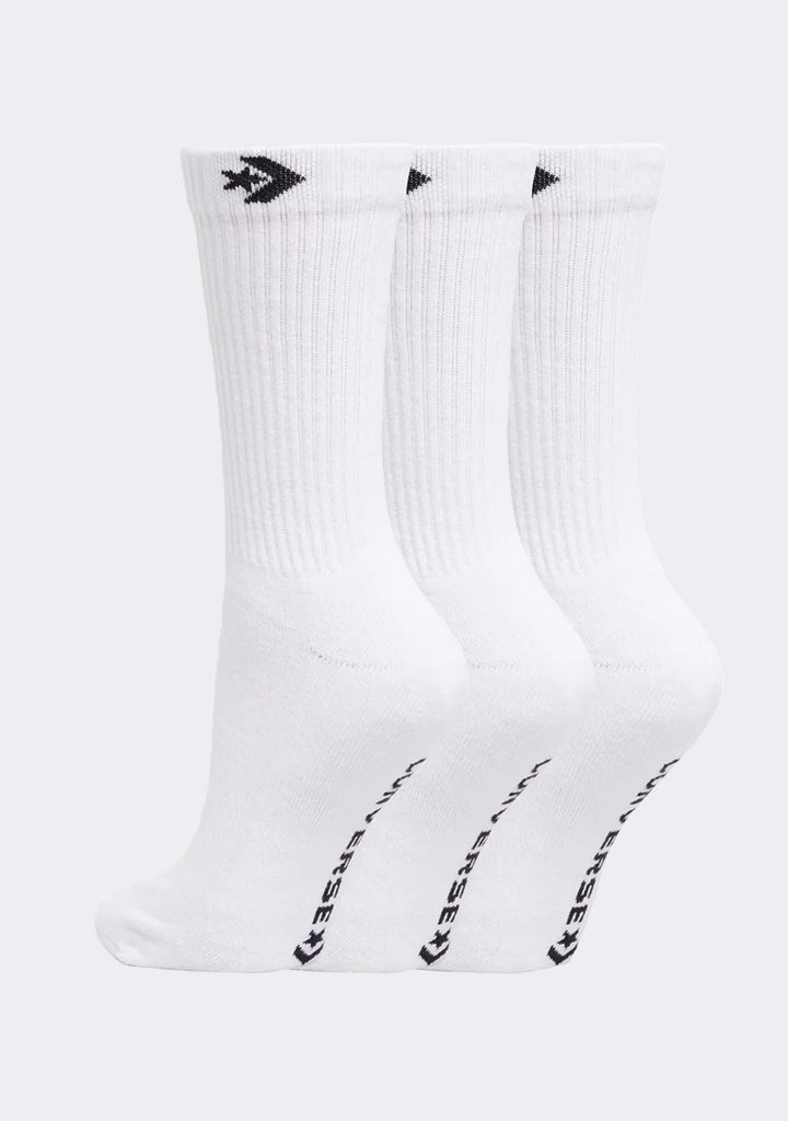 CONVERSE STAR CHEVRON SOCKS 3 PACK WHITE