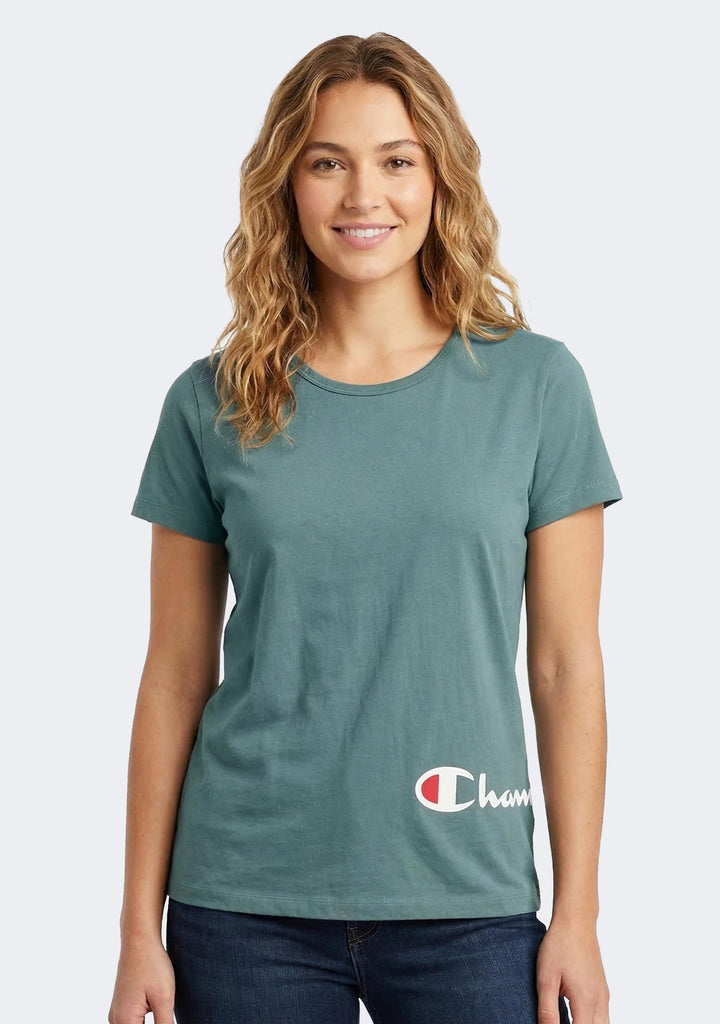 Champion Women's SPS Waist Script Tee