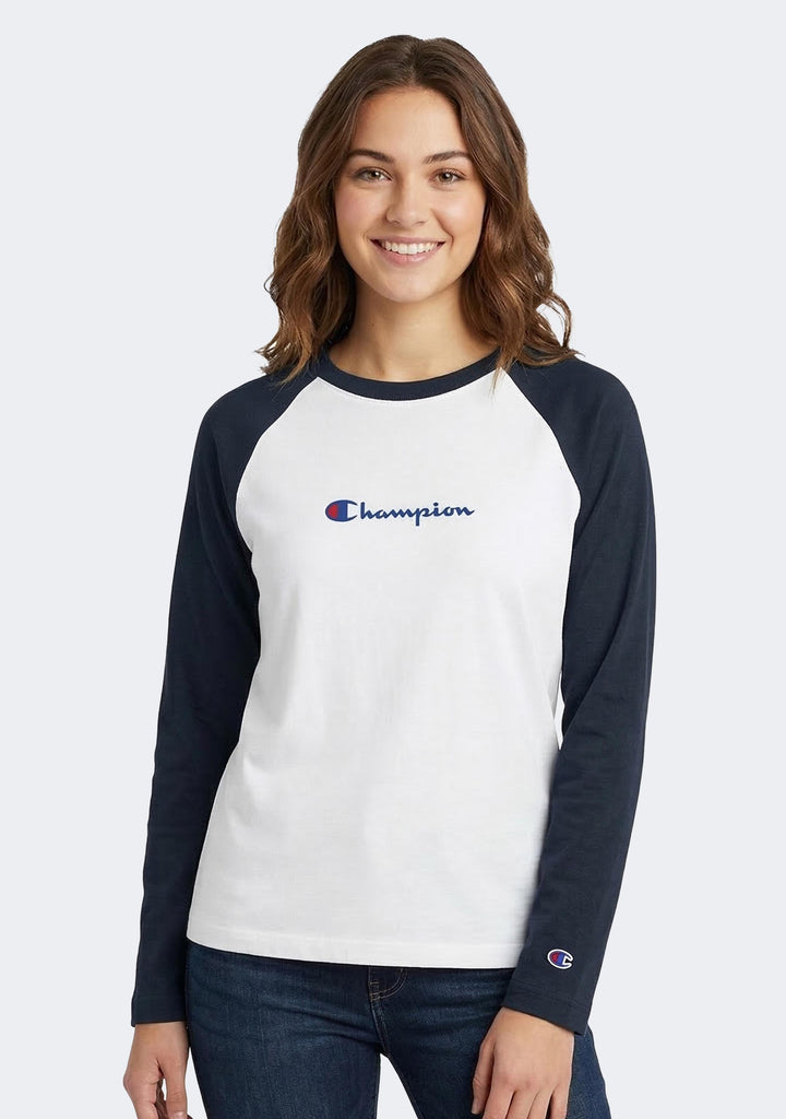 Champion Women's Colourblock Raglan Long Sleeve Tee