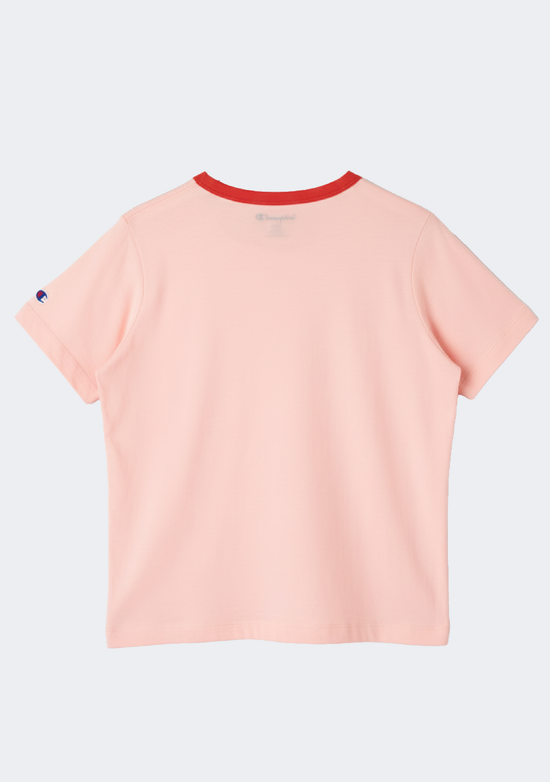 Champion Women's Script Panel Ringer Tee