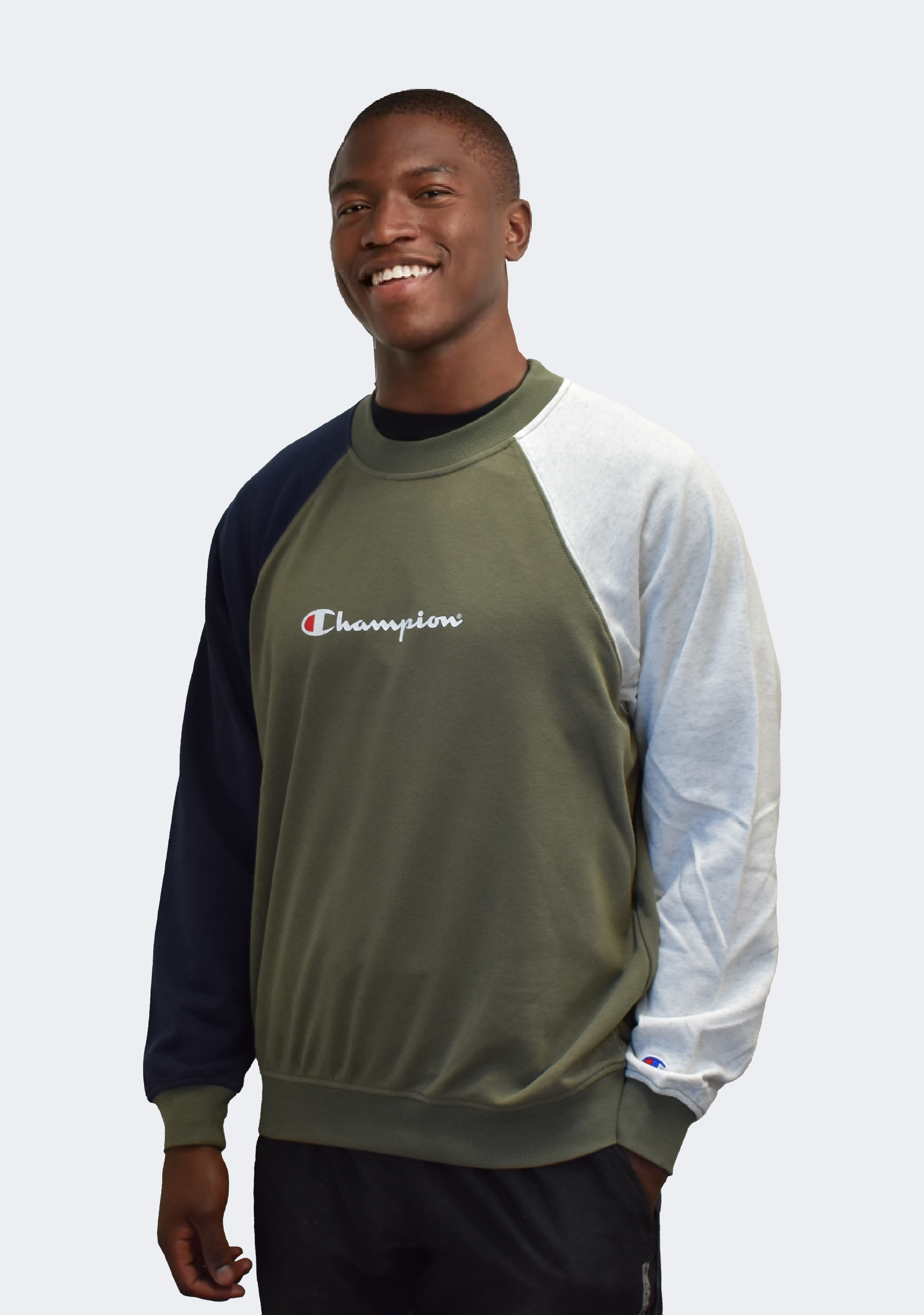 Champion Mens French Terry Colour Block Crew