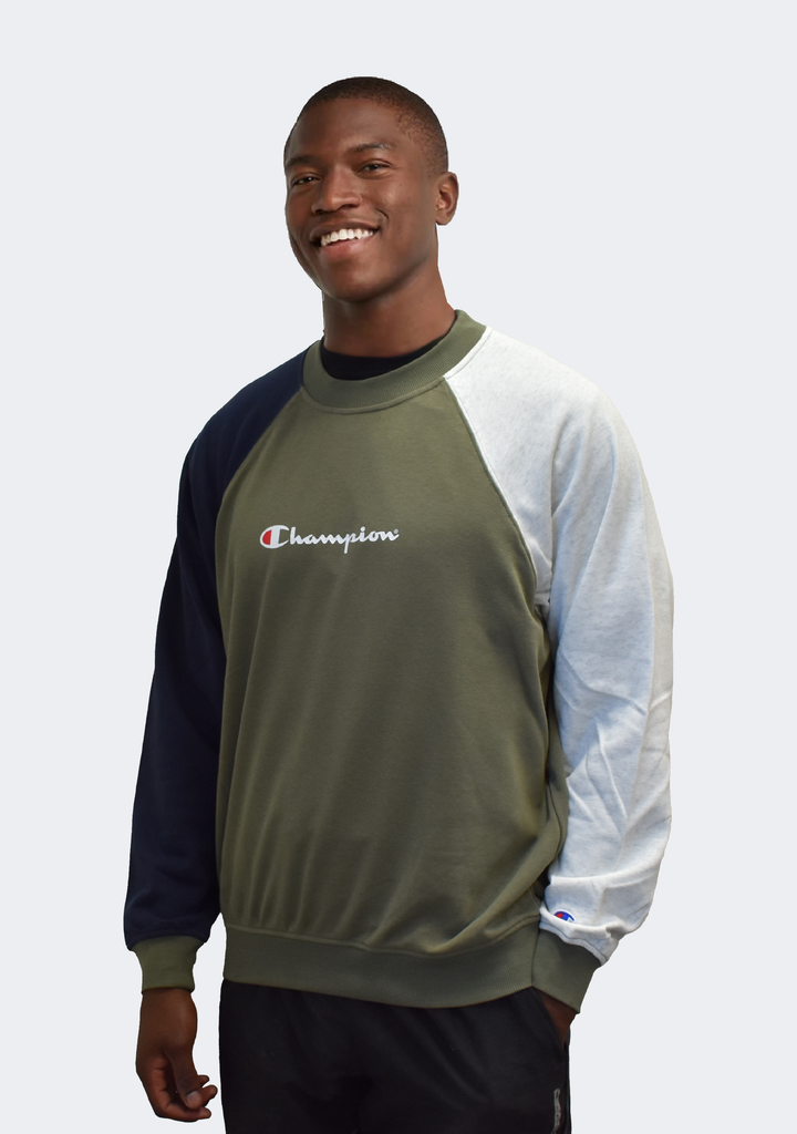 Champion Mens French Terry Colour Block Crew