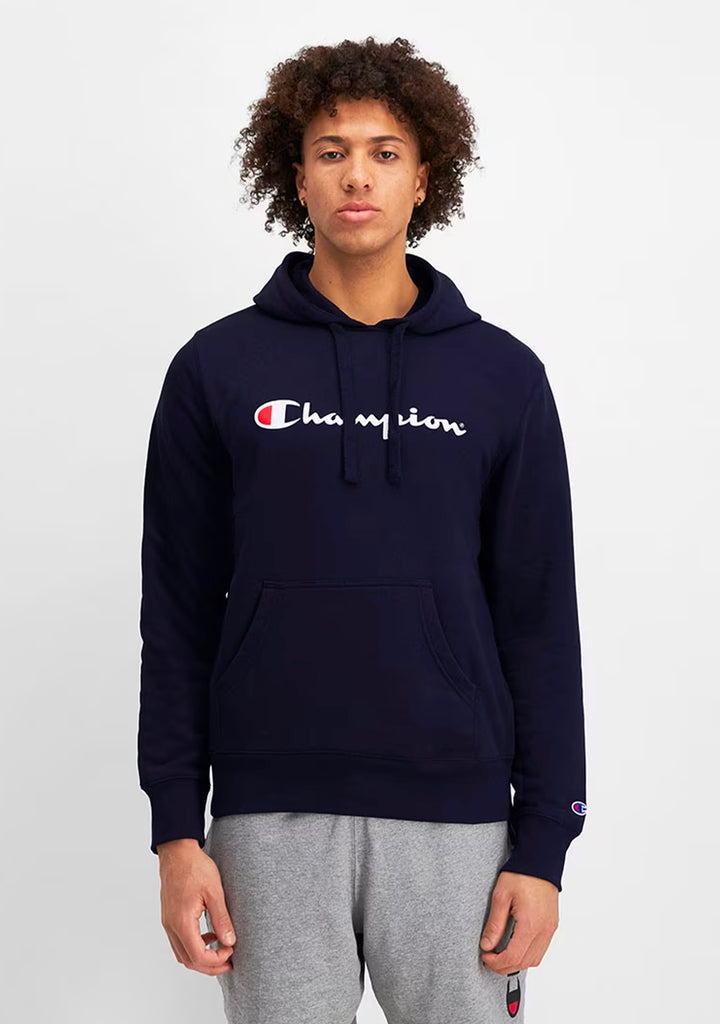 Champion Mens Script Hoodie Navy