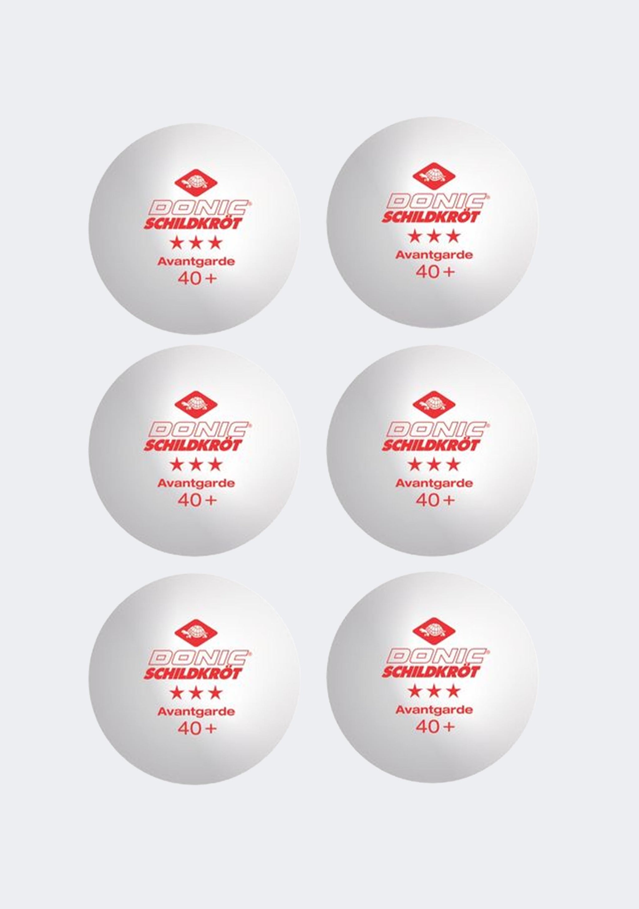 Donic Schildkrot 6 Pack Avantgarde Table Tennis Balls