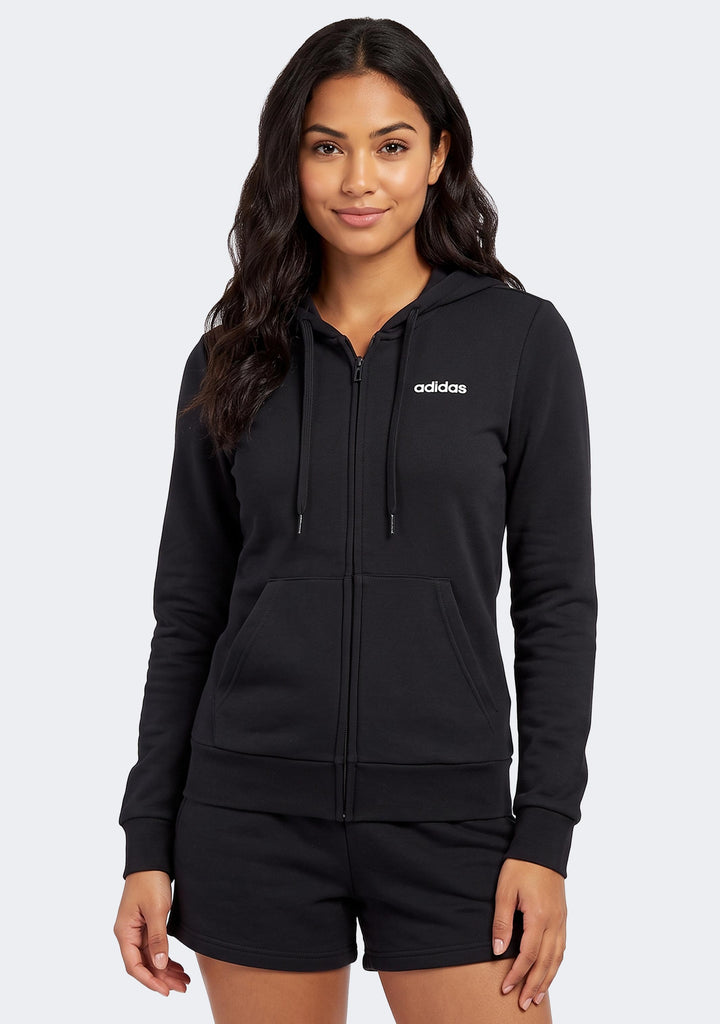 Adidas Women's Essentials Plain Full Zip Hoodie