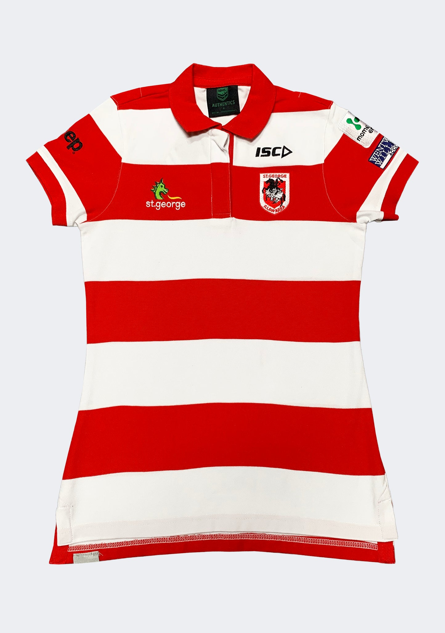 ISC Women's St George Illawarra Dragons Striped Polo