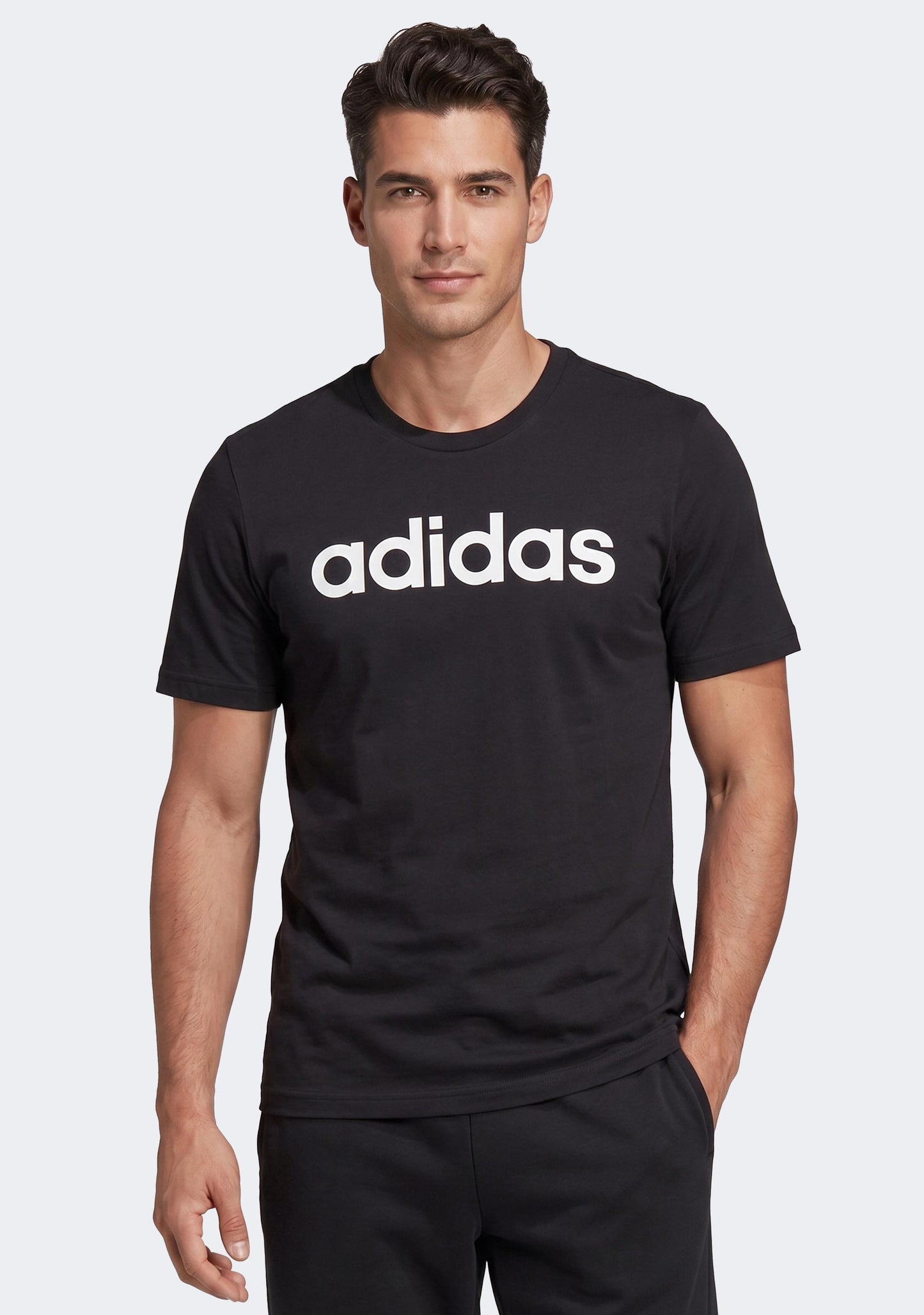 Adidas Men’s Linear Logo Tee Black