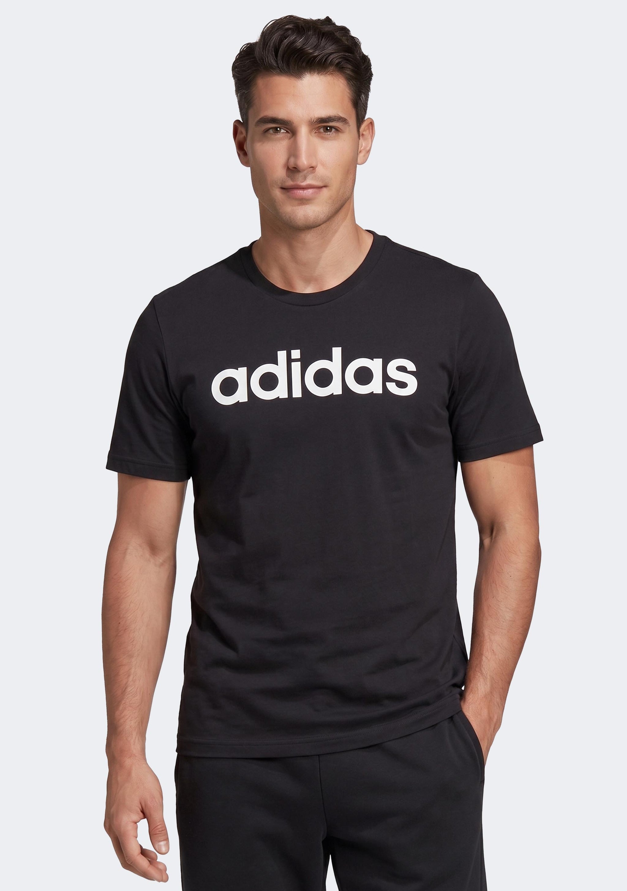 Adidas Men’s Linear Logo Tee Black