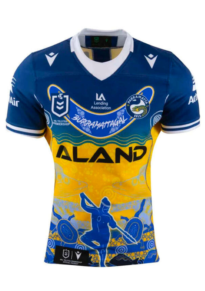 Macron Parramatta Eels M23 Indigenous Shirt Replica Senior <BR> 58563315