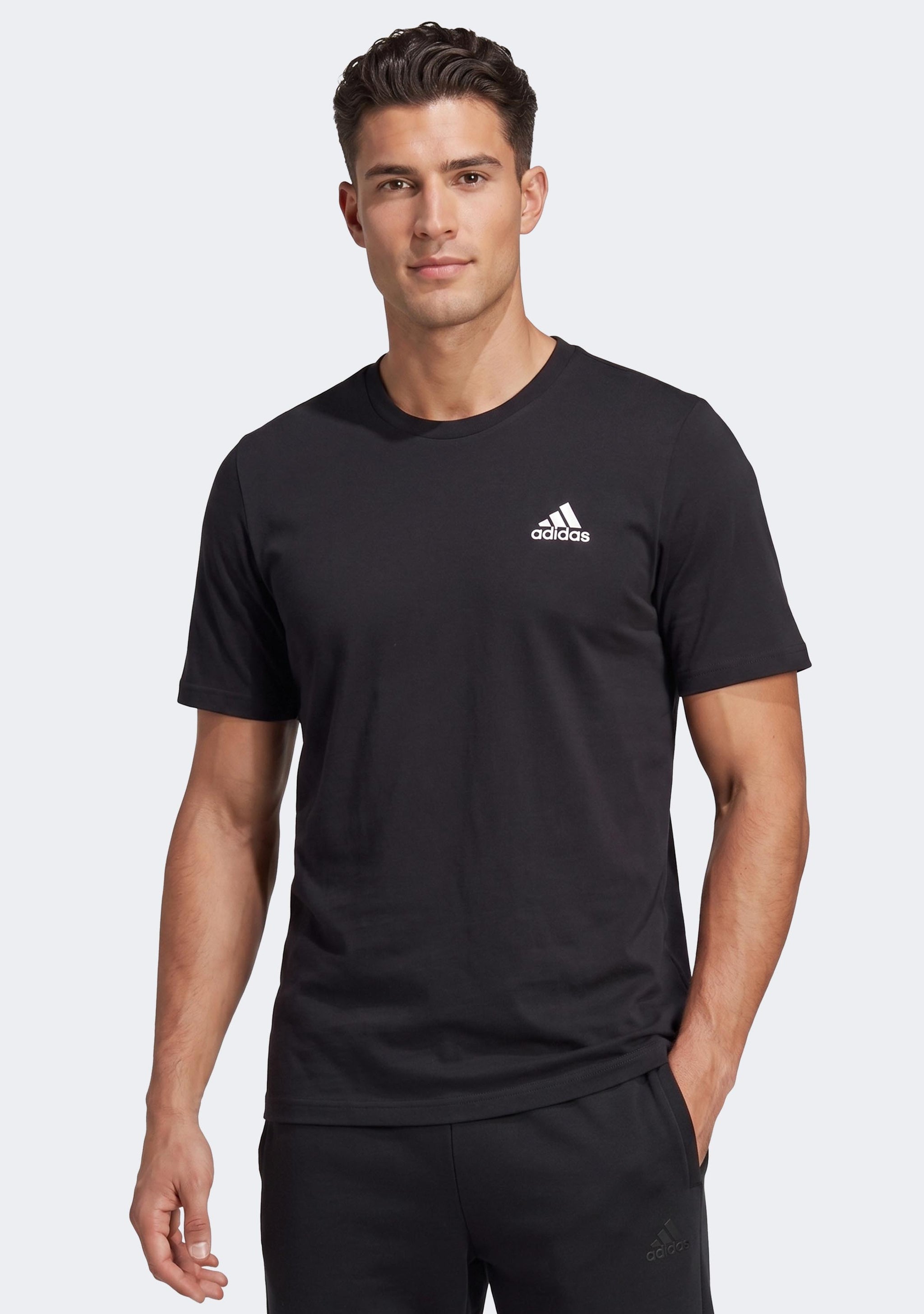 Adidas Men's Essentials Embroidered Small Logo Tee