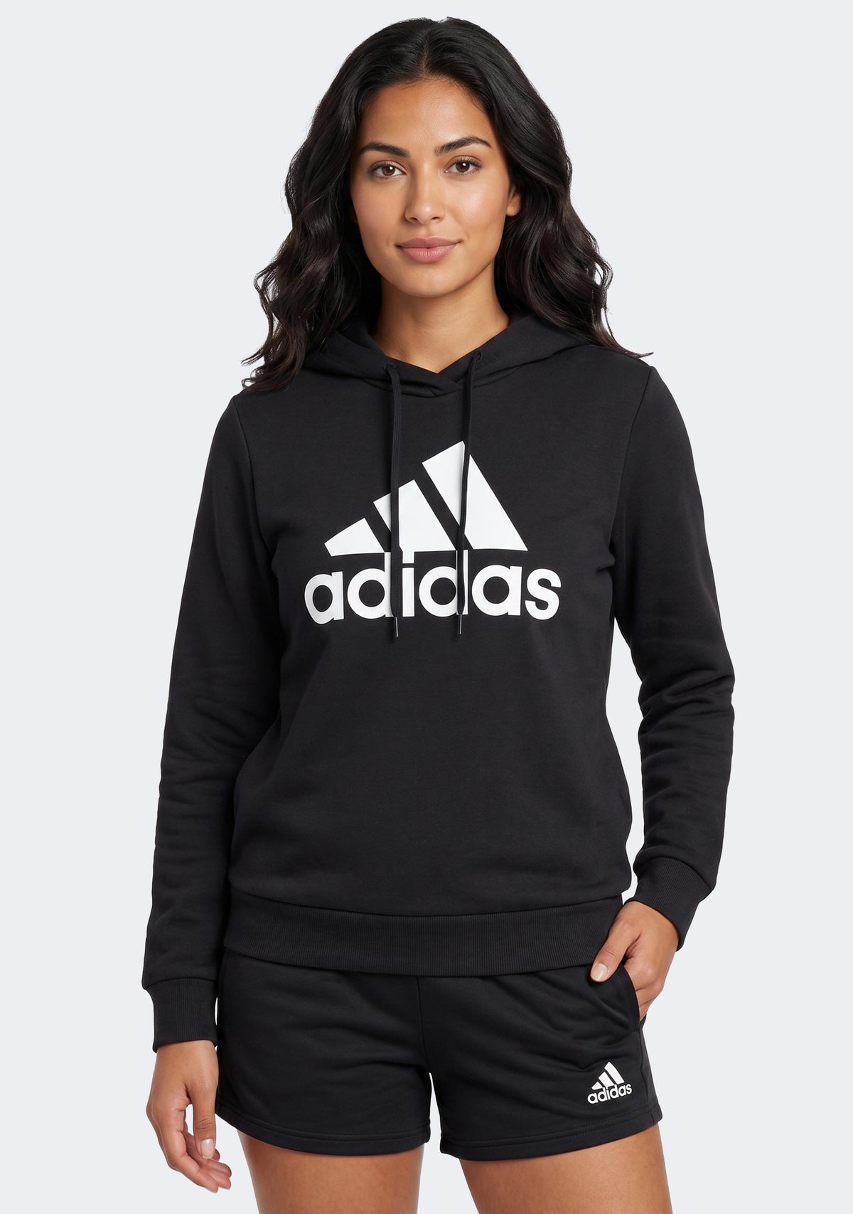 Adidas Women's Essentials Relaxed Logo Hoodie Black