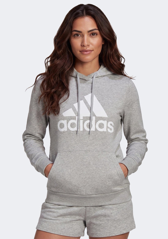 Adidas Women’s Essentials Relaxed Logo Hoodie Grey