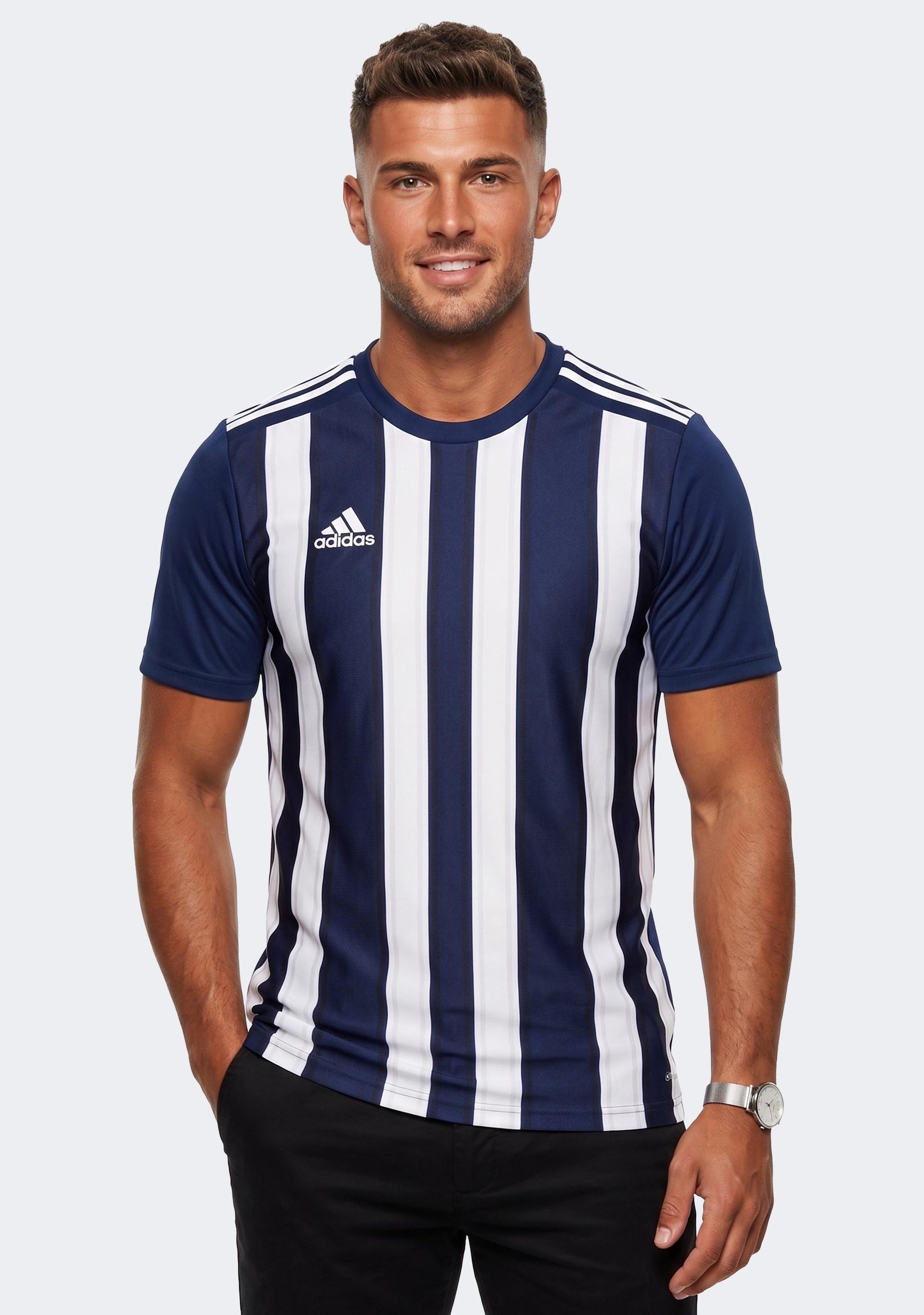 Adidas Men's Striped 21 Jersey Navy/White
