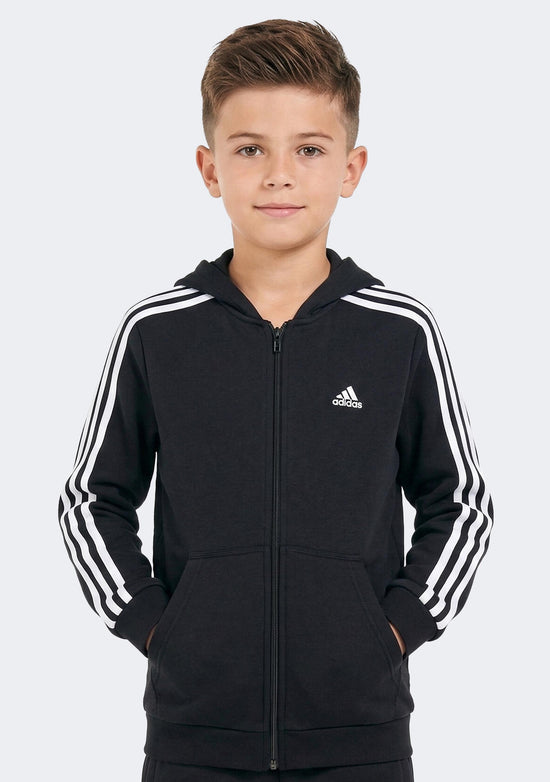 Adidas Boys' Essentials 3-Stripes Full-Zip Hoodie