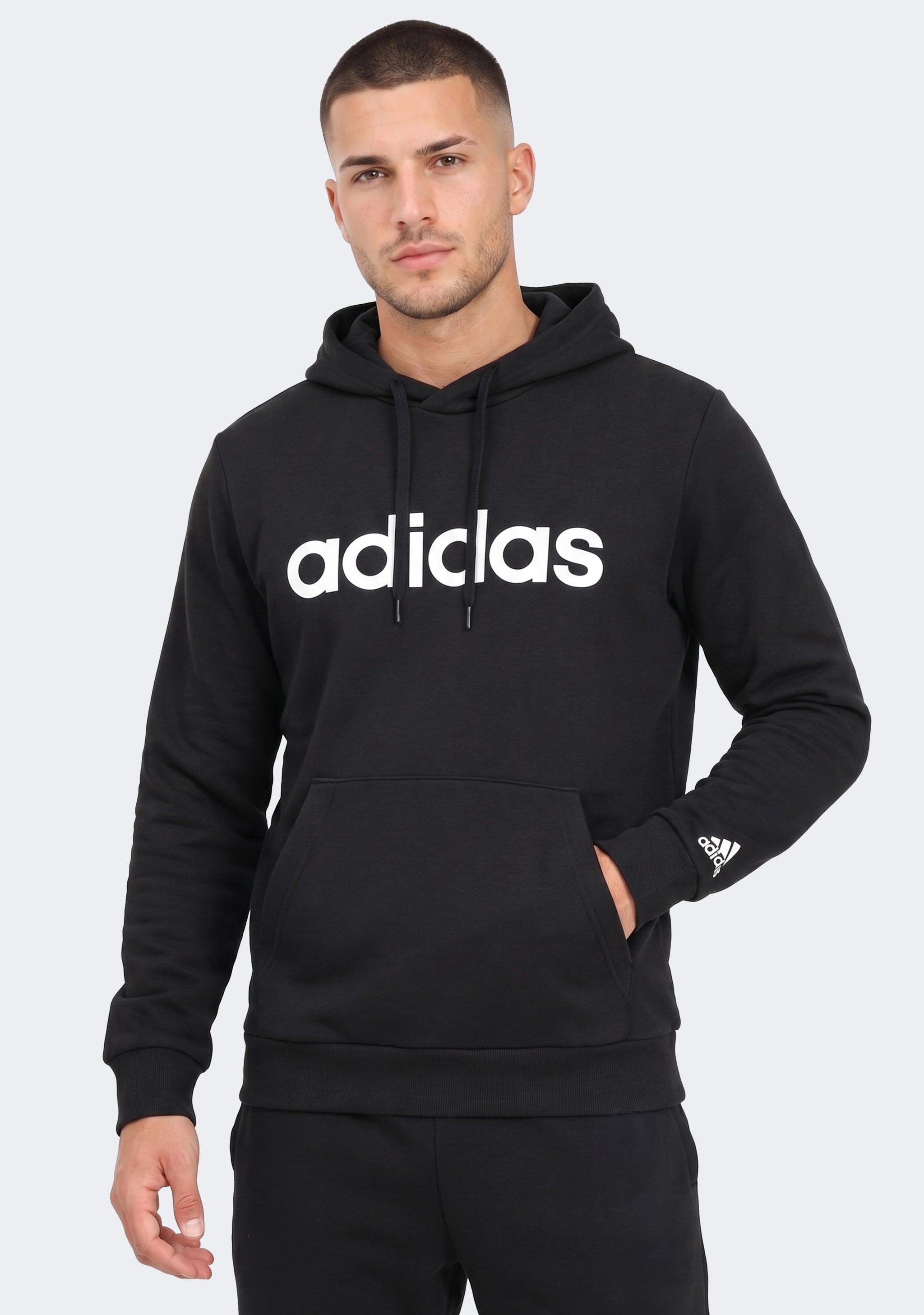 Adidas Men's Linear Logo Full Length Hoodie