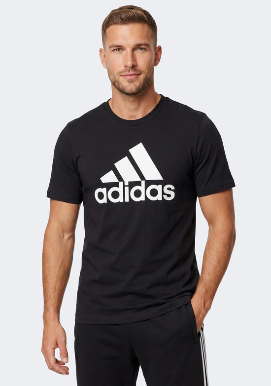 Adidas Men’s Essentials Single Jersey Big Logo Tee Black