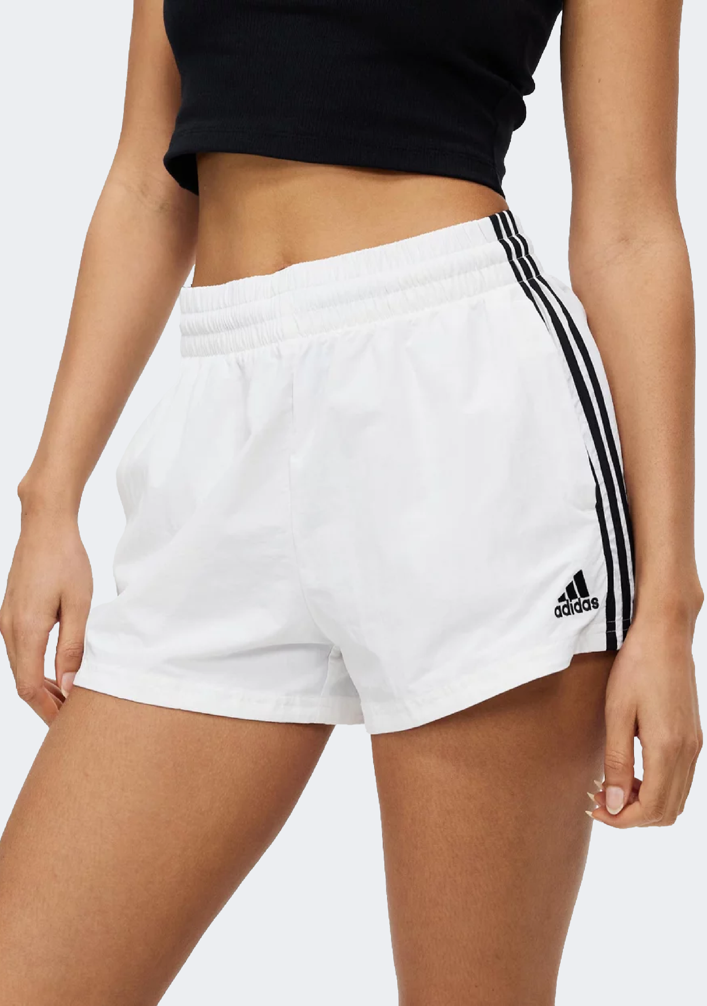 Adidas Women's Essentials 3-Stripes Woven Shorts