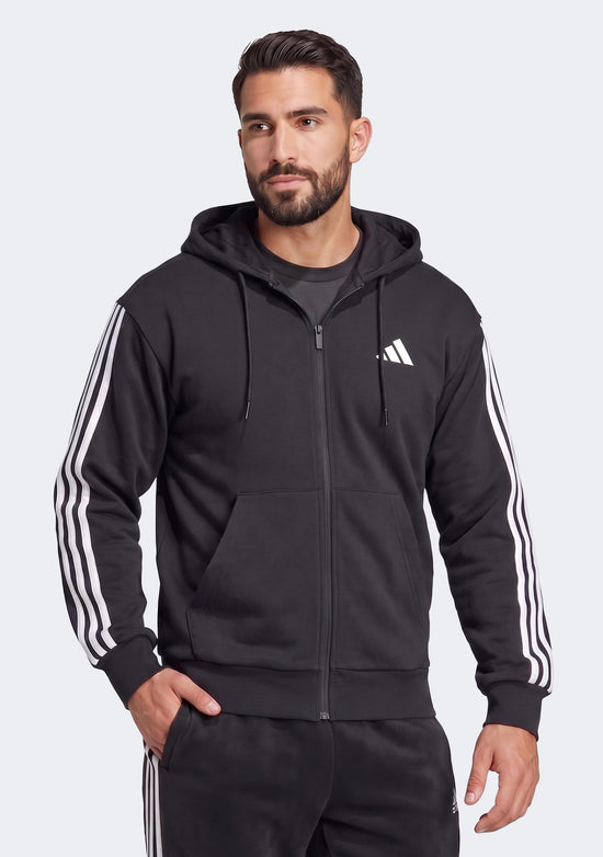 Adidas Men's 3S French Terry Full Zip Hoodie