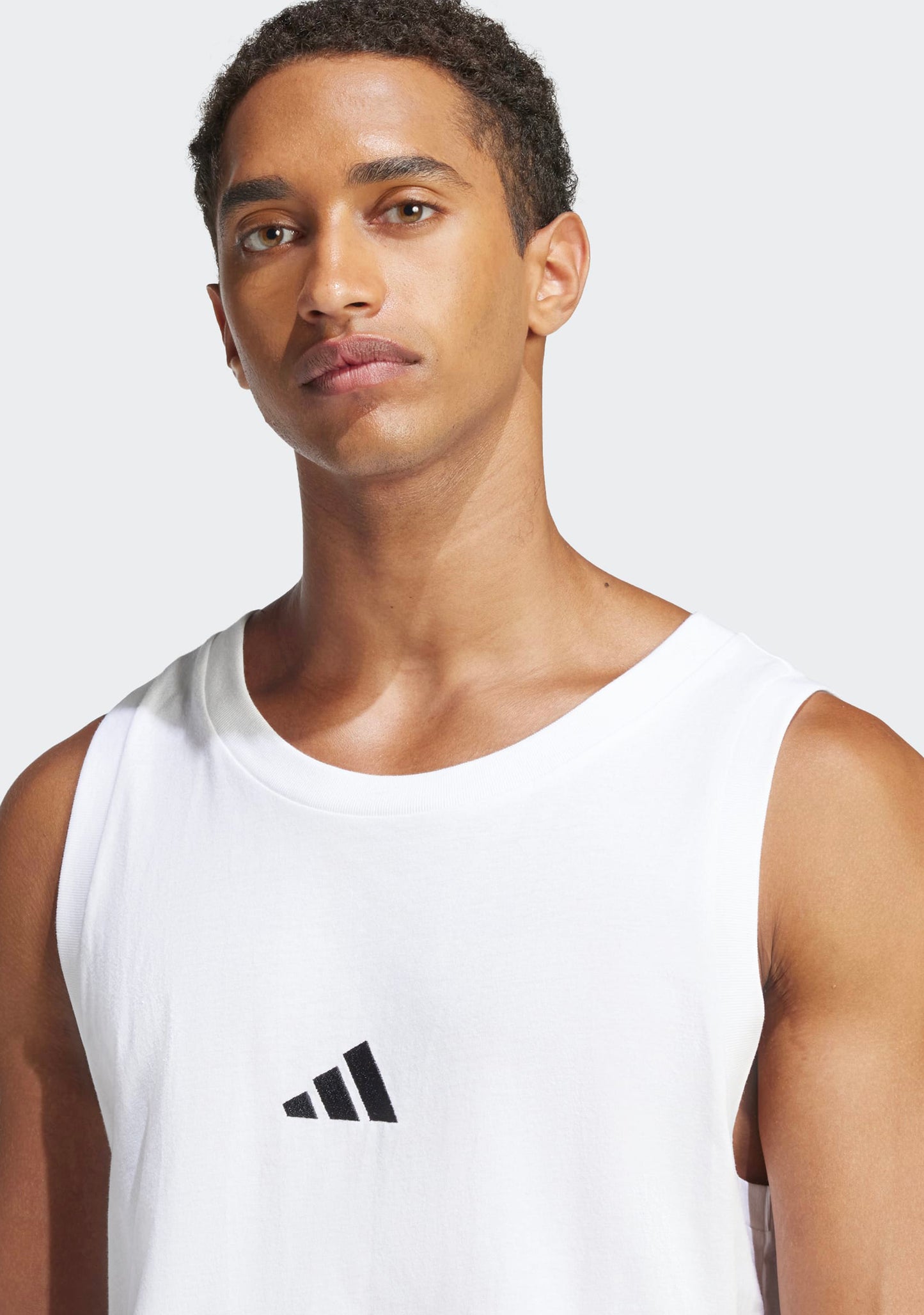 Adidas Men's Essentials Small Logo Tank Top White/Black