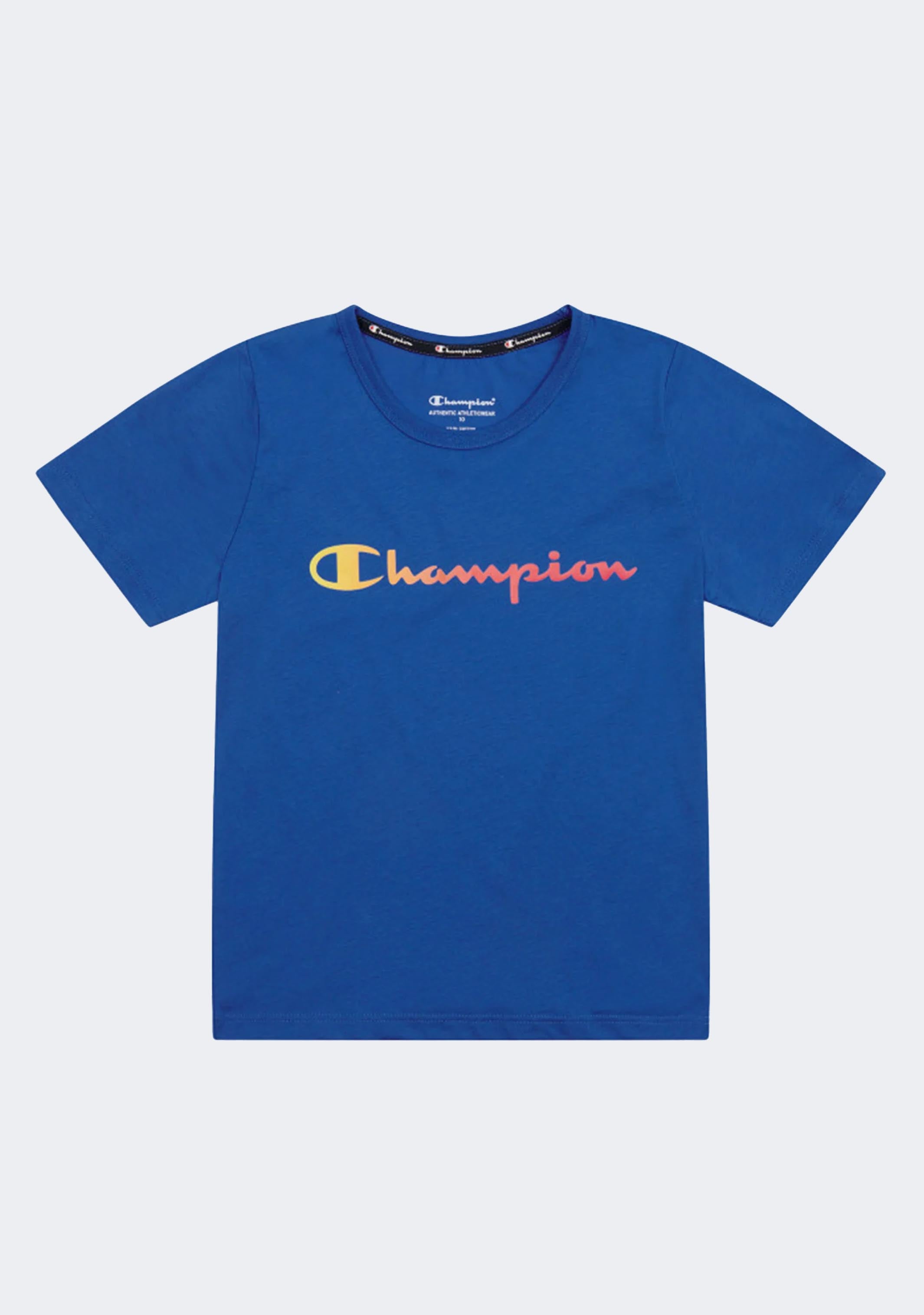 Champion Junior Ombre Script Tee Blue