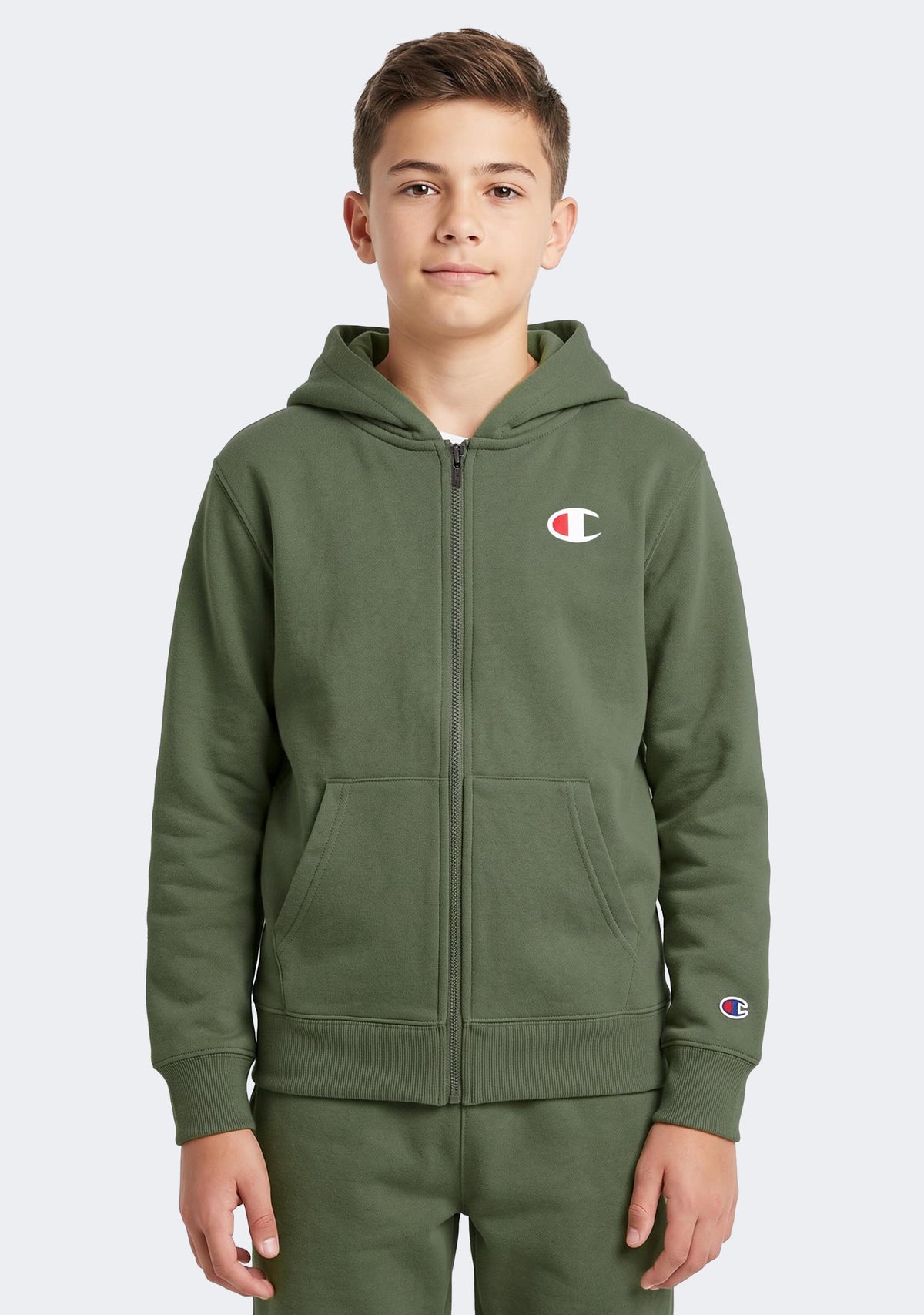 Champion Kids' C Logo Zip Hoodie