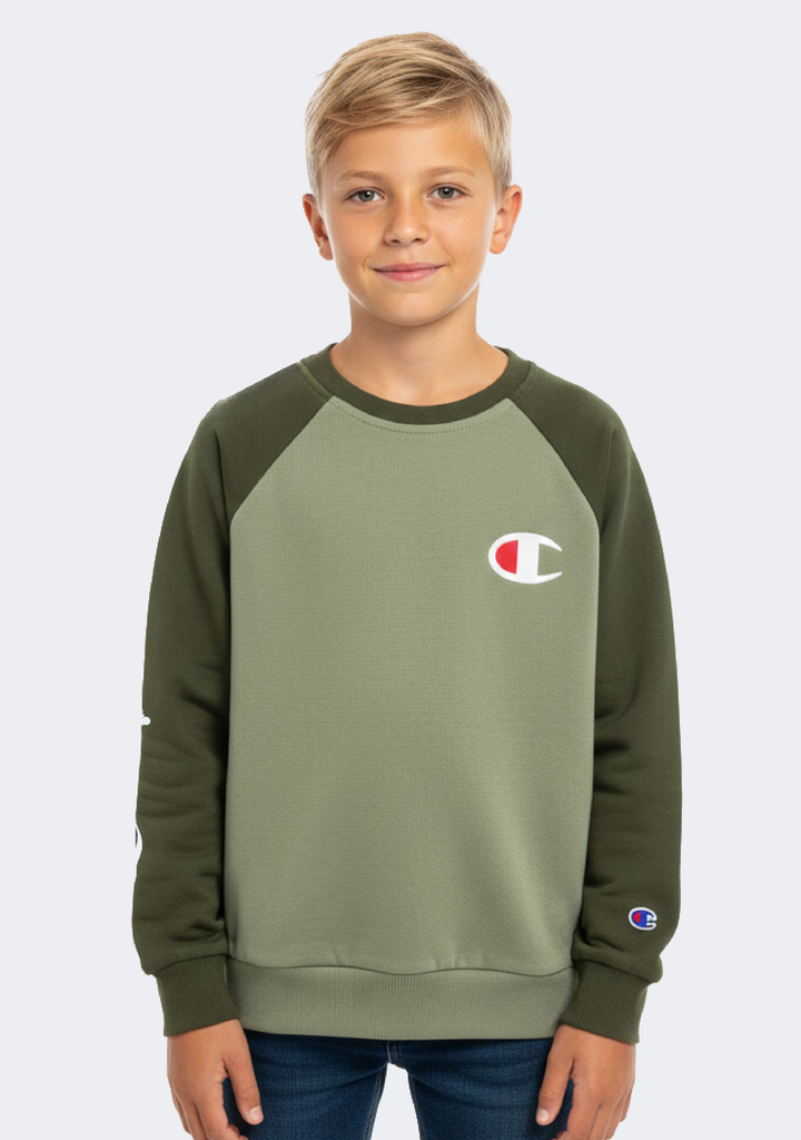 Champion Kids' French Terry Colour Block Crew