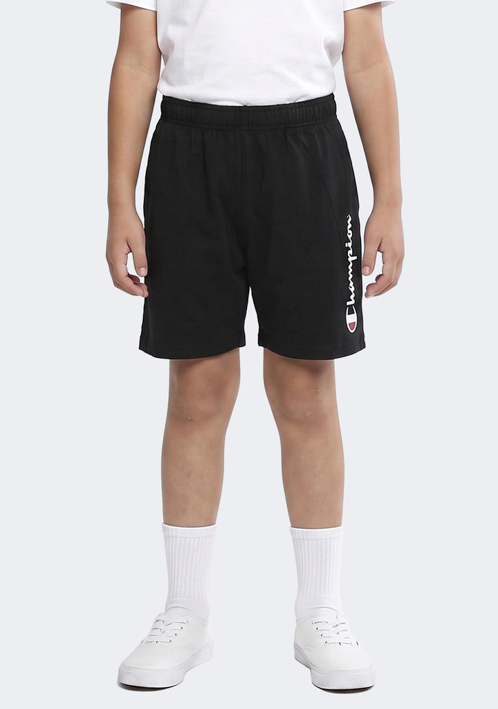 Champion Kids' Script Jersey Shorts Black