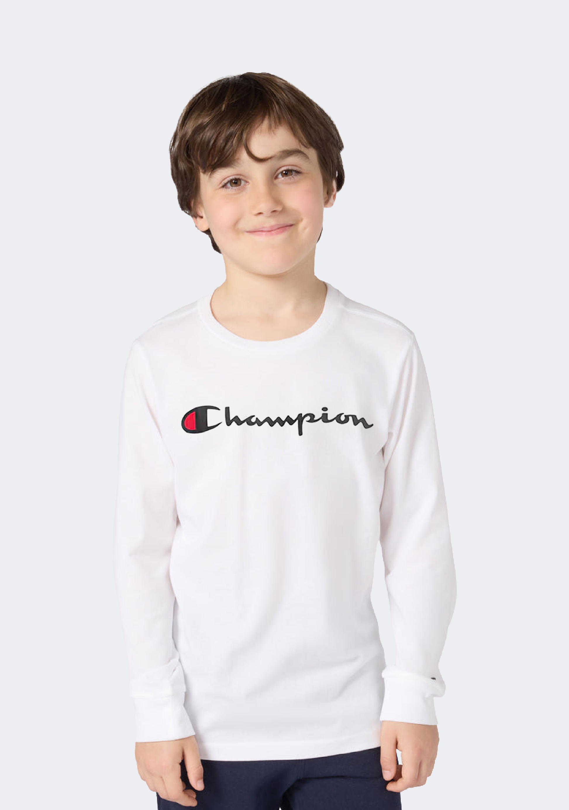 Champion Kids' Script Long Sleeve Tee