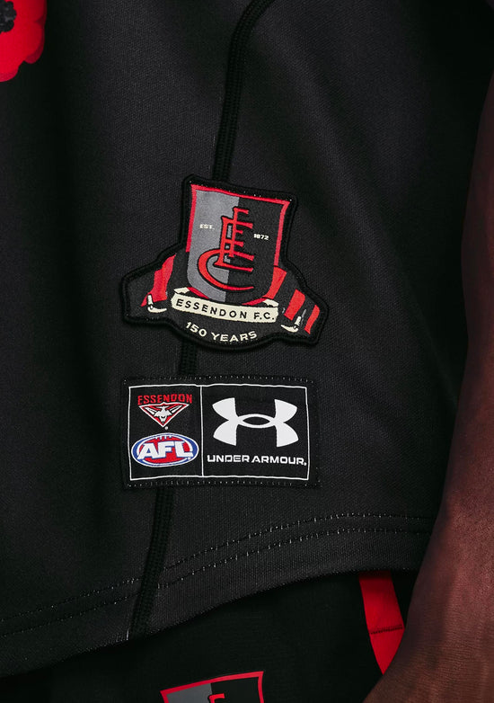 Under Armour Men's Essendon FC 2022 Replica Home Guernsey Black/Red