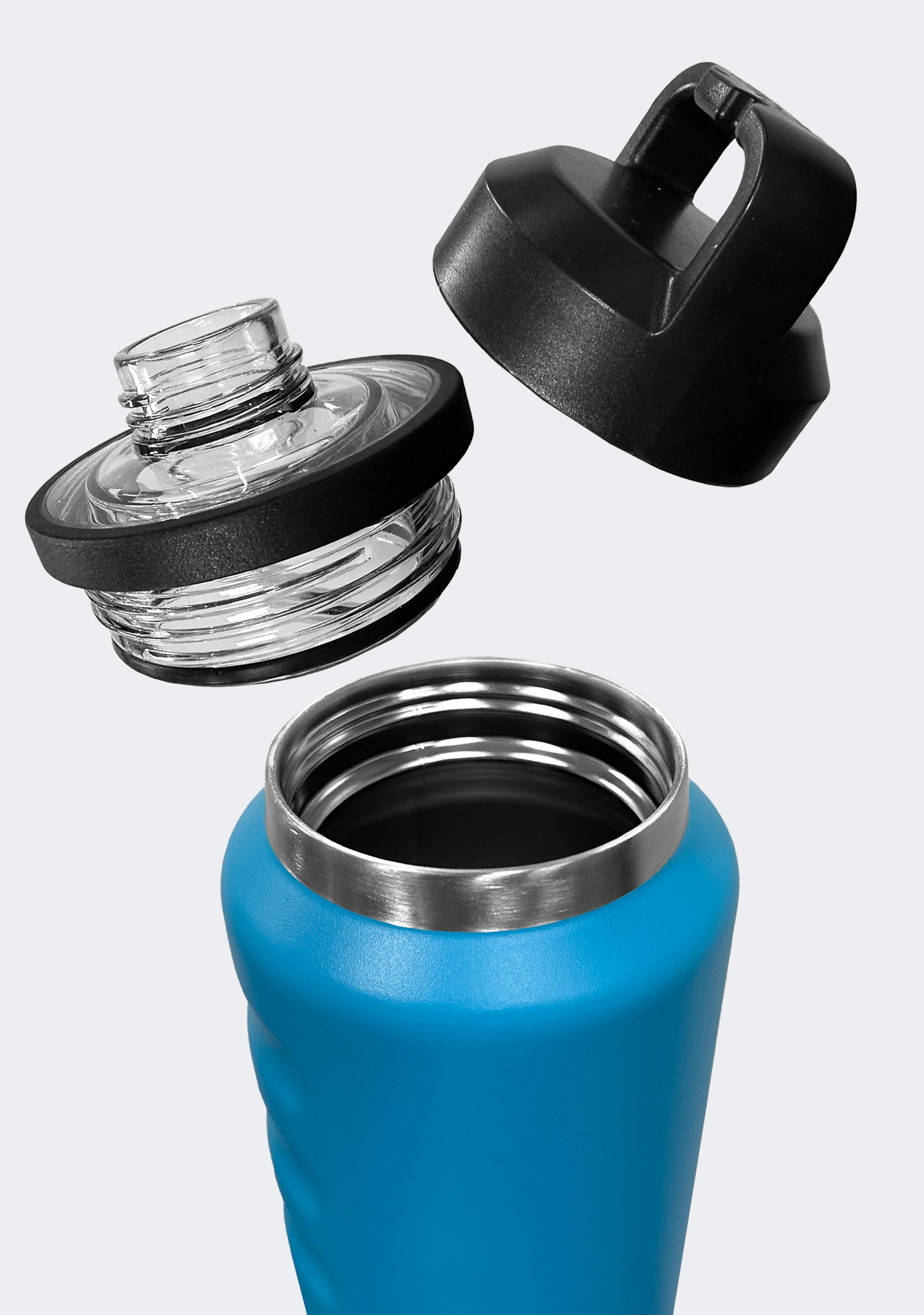 Fridgy 1080mL Grip Range Dual Lid Water Bottle Neon Blue