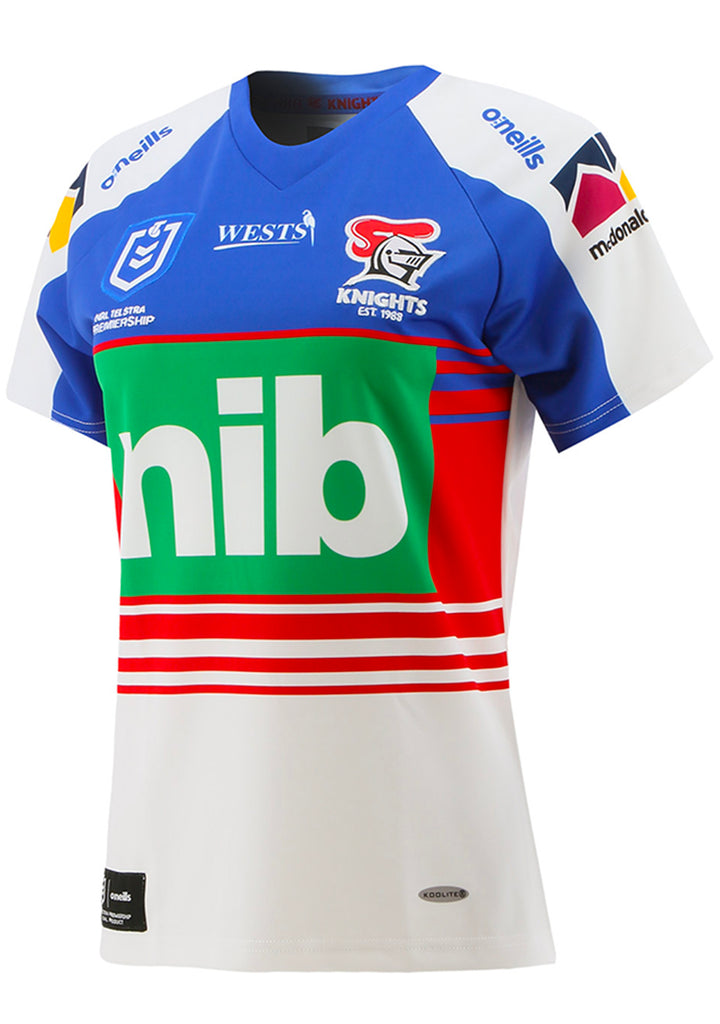 O'Neills Newcastle Knights Kids' Replica Away Team Jersey White-Royal-Red
