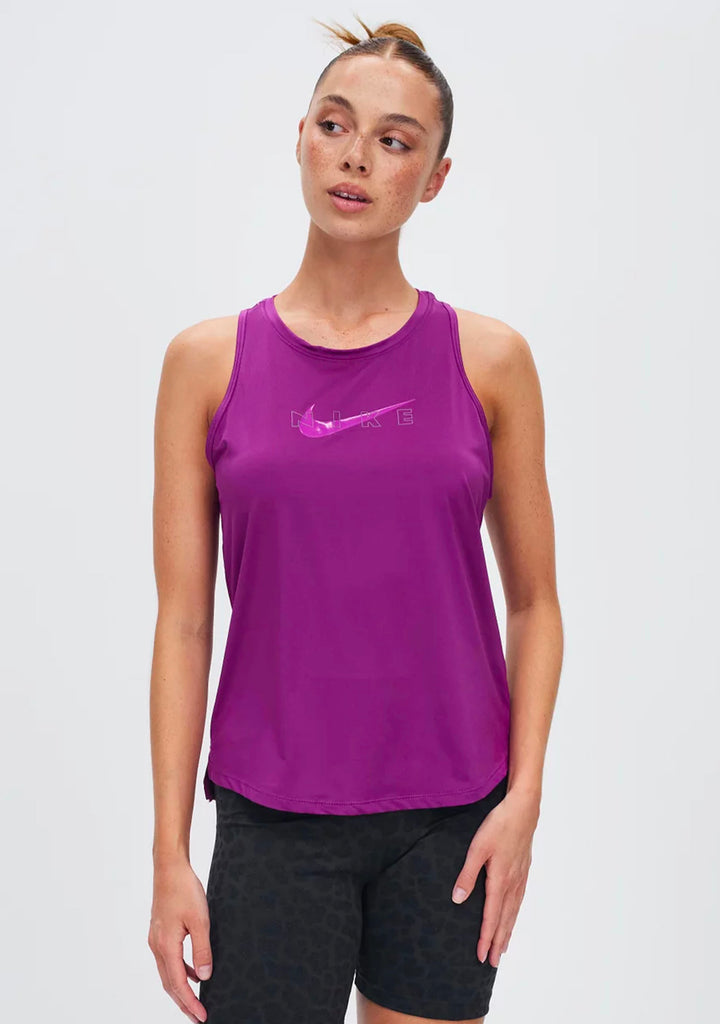 Nike Women’s Dri-Fit One Graphic Logo Tank Purple