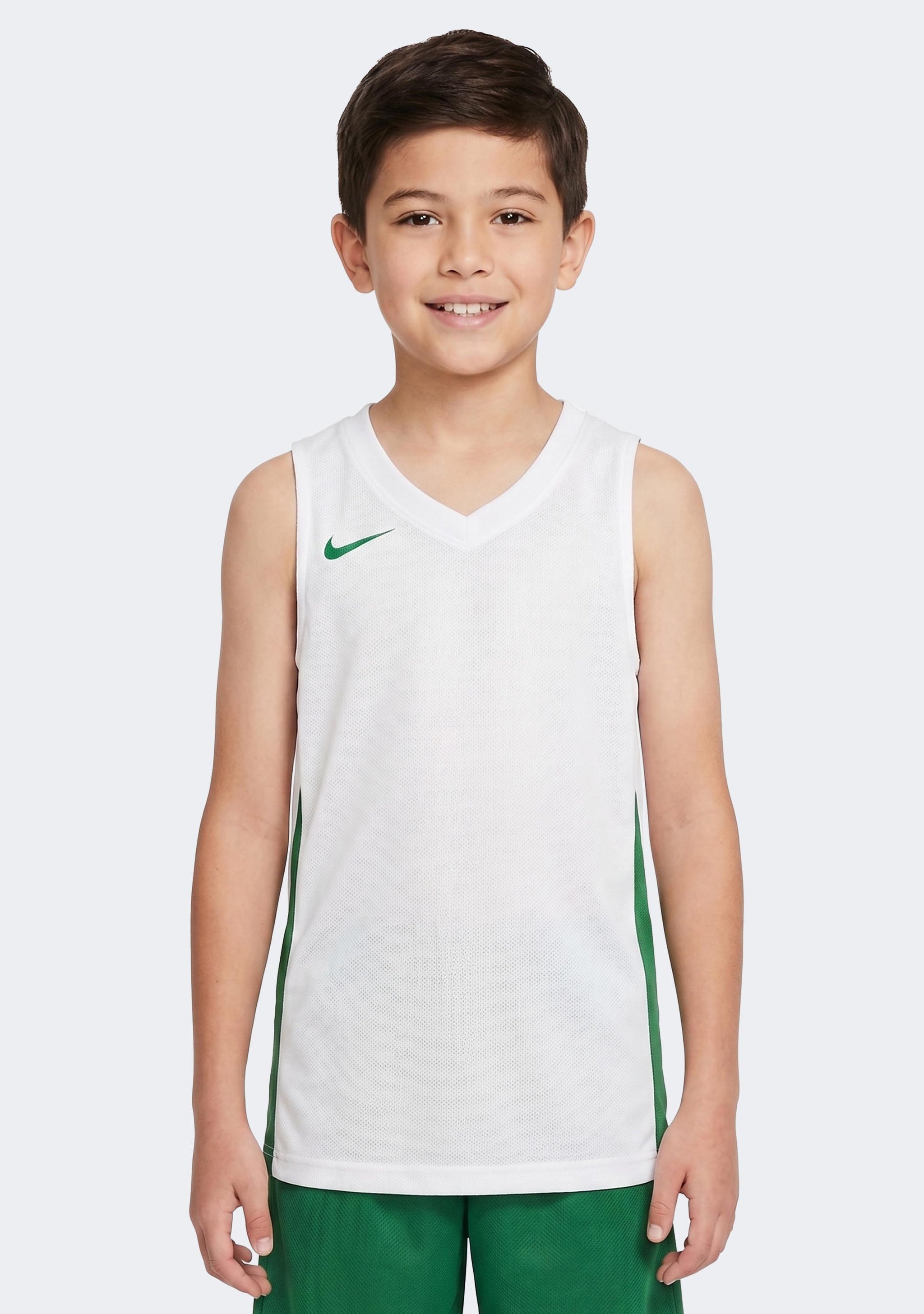 Nike Kids' Team Basketball Training Jersey - White/Green